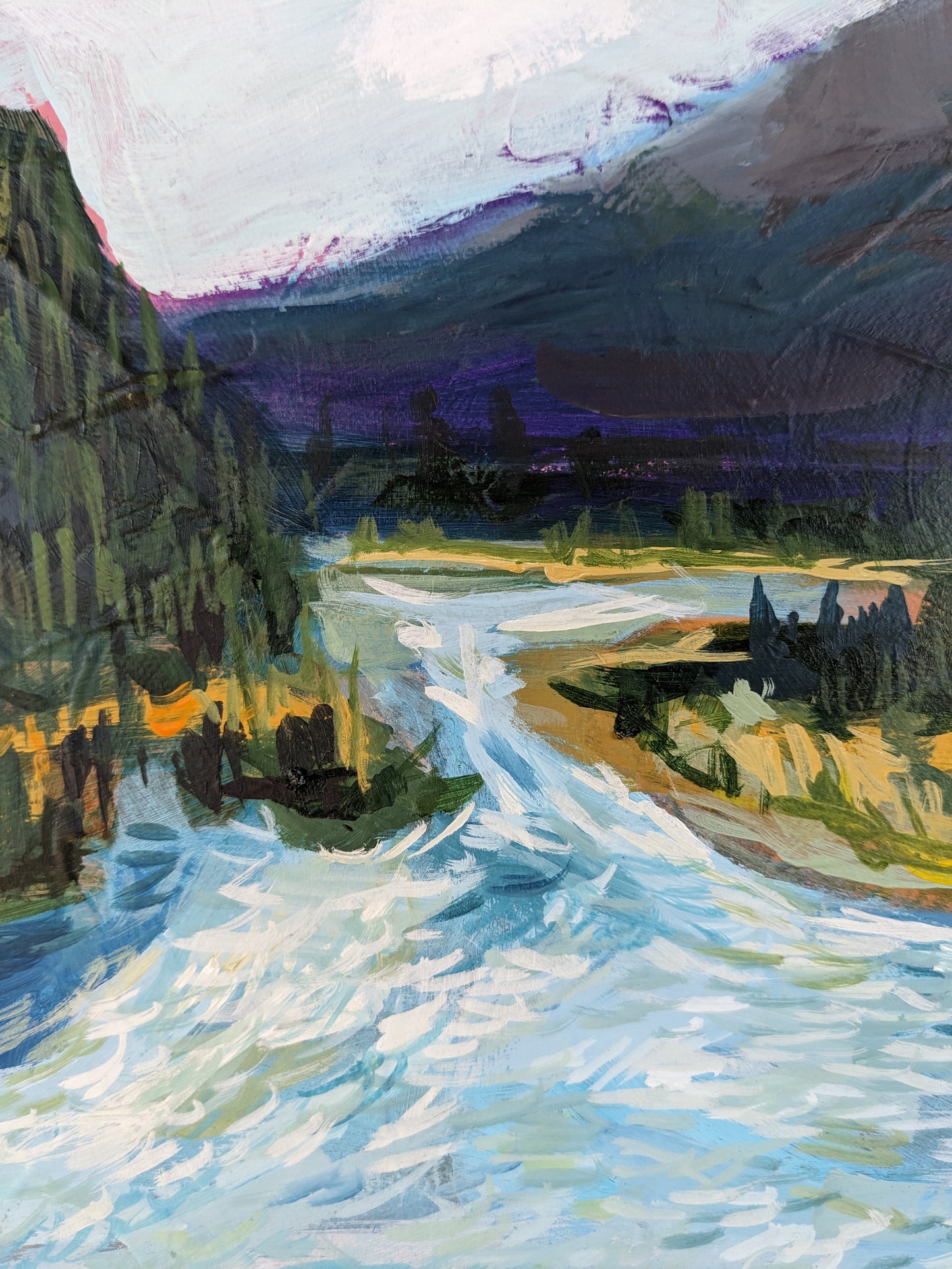 “Highway Jasper” - 44x44 Original Acrylic Painting