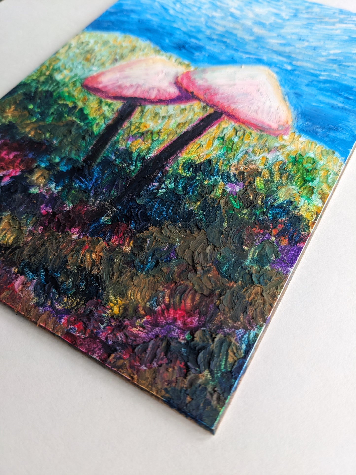 “We’re better together, I tell you” - 4x6 Original Oil Pastels