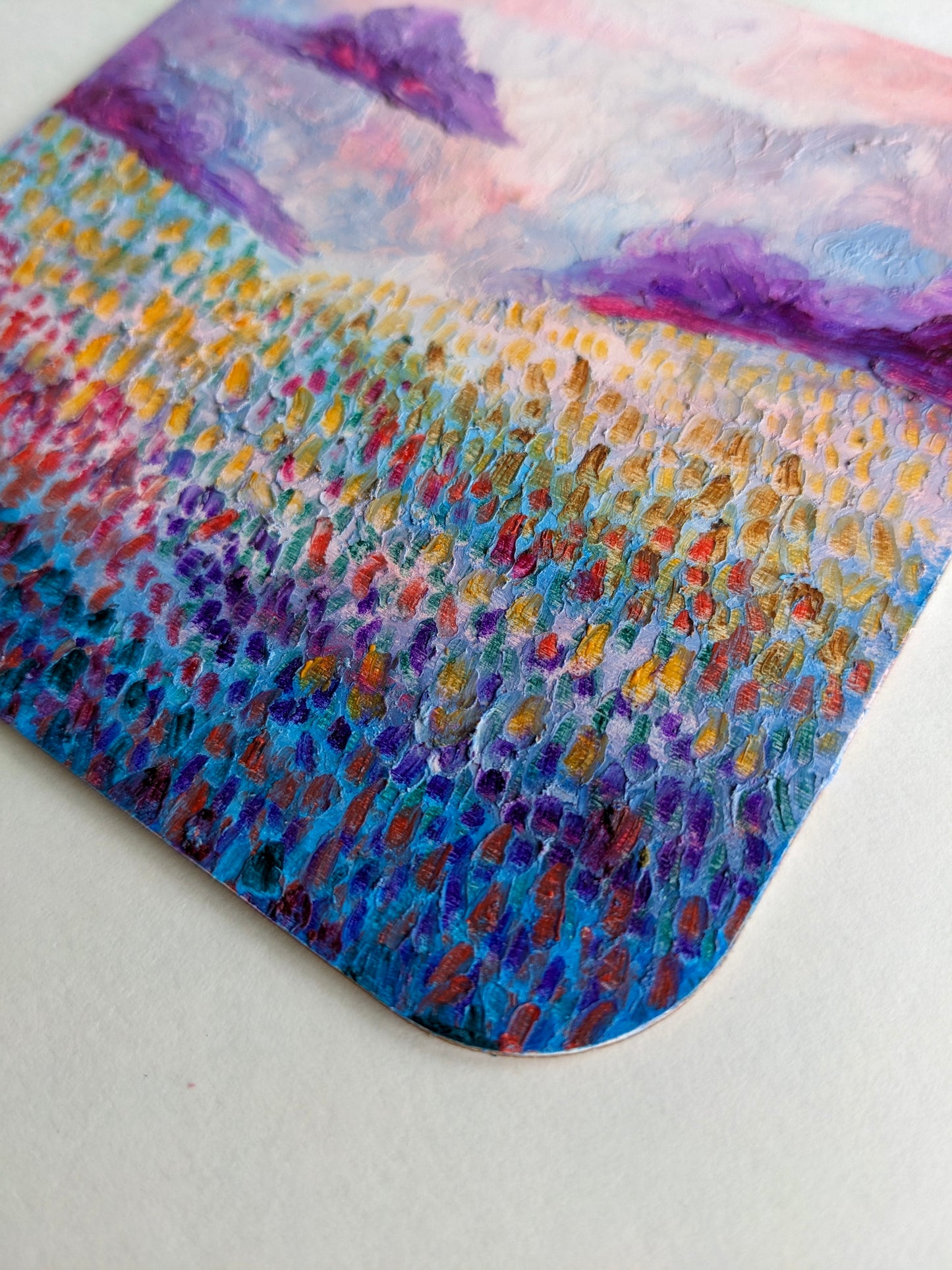 “Cotton Dreams” - 5x5 Original Oil Pastels