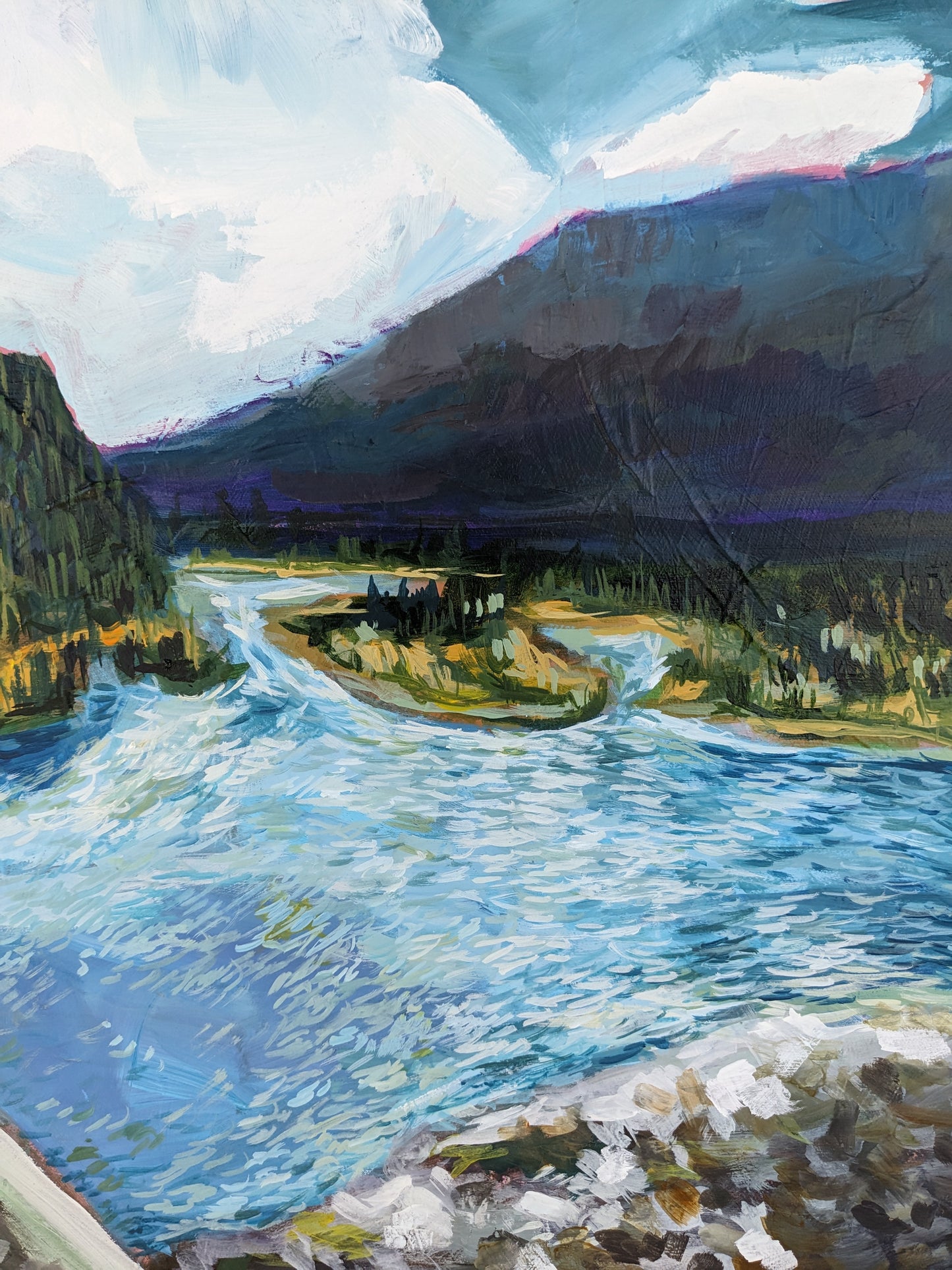 “Highway Jasper” - 44x44 Original Acrylic Painting