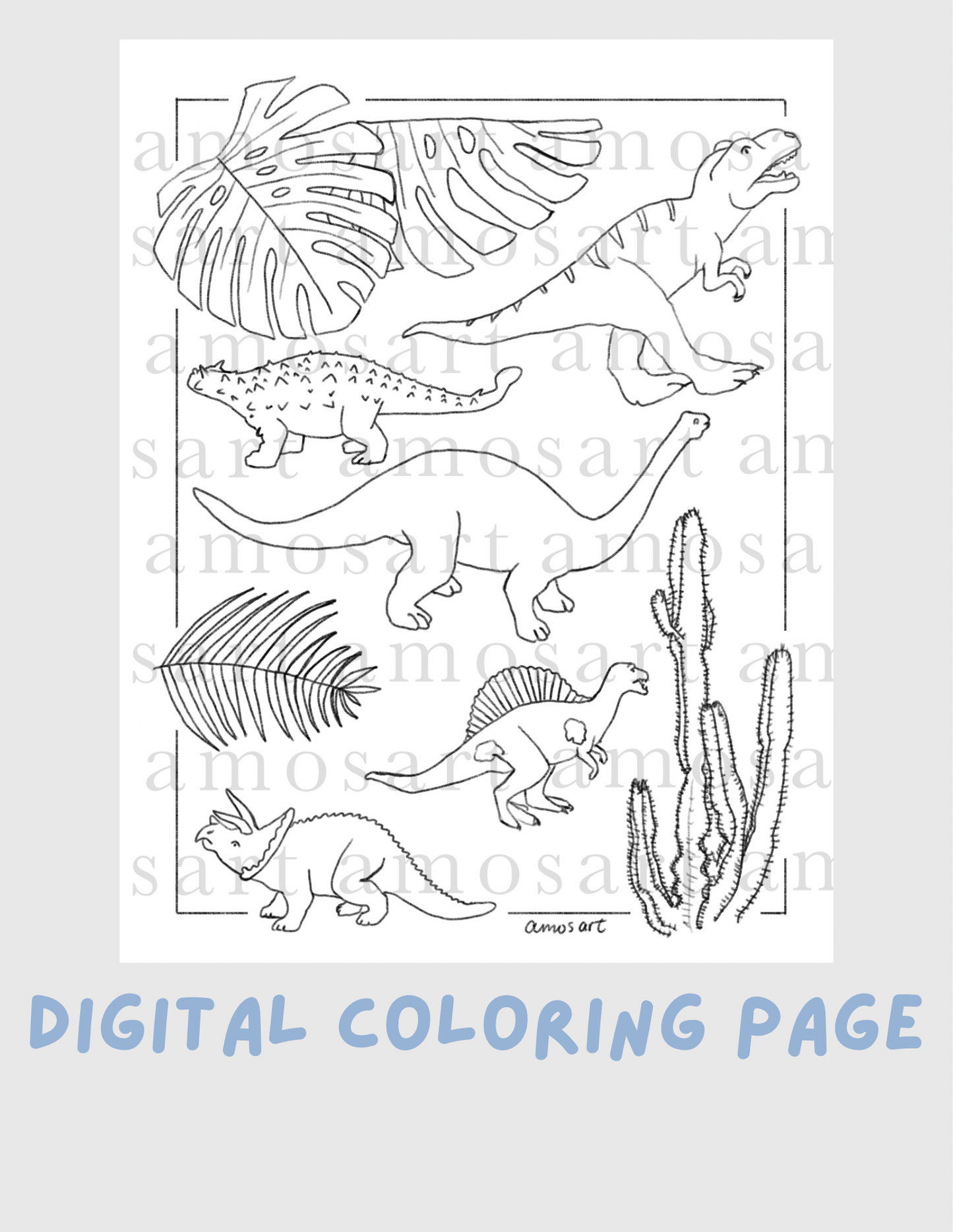 Color & Connect coloring pages - Dinosaurs and Archeology