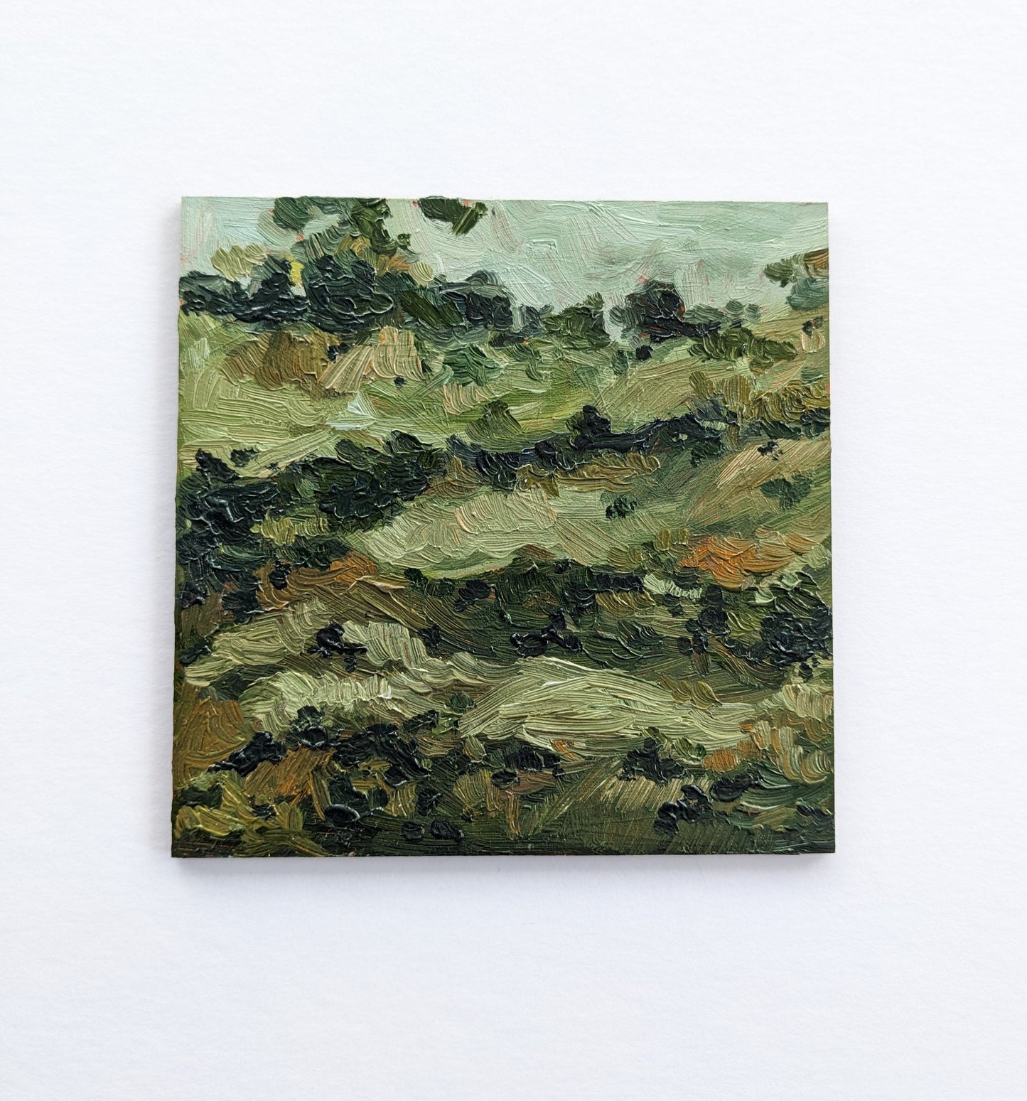 “Grassy Knoll” - 5x5 Original Oil Painting