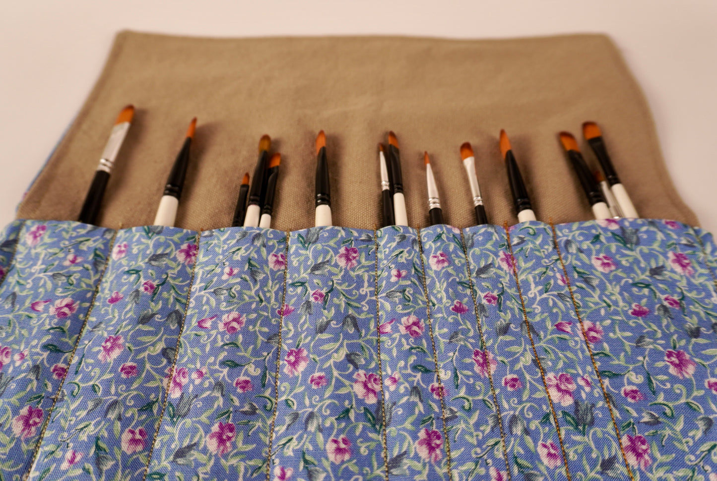 Floral and Brown Canvas - Creative Wrap