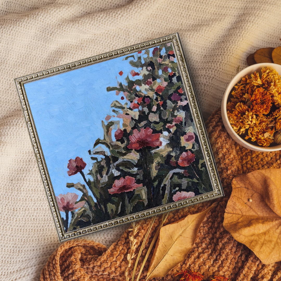 “Mom’s Garden” - 9x9 Oil Painting Print