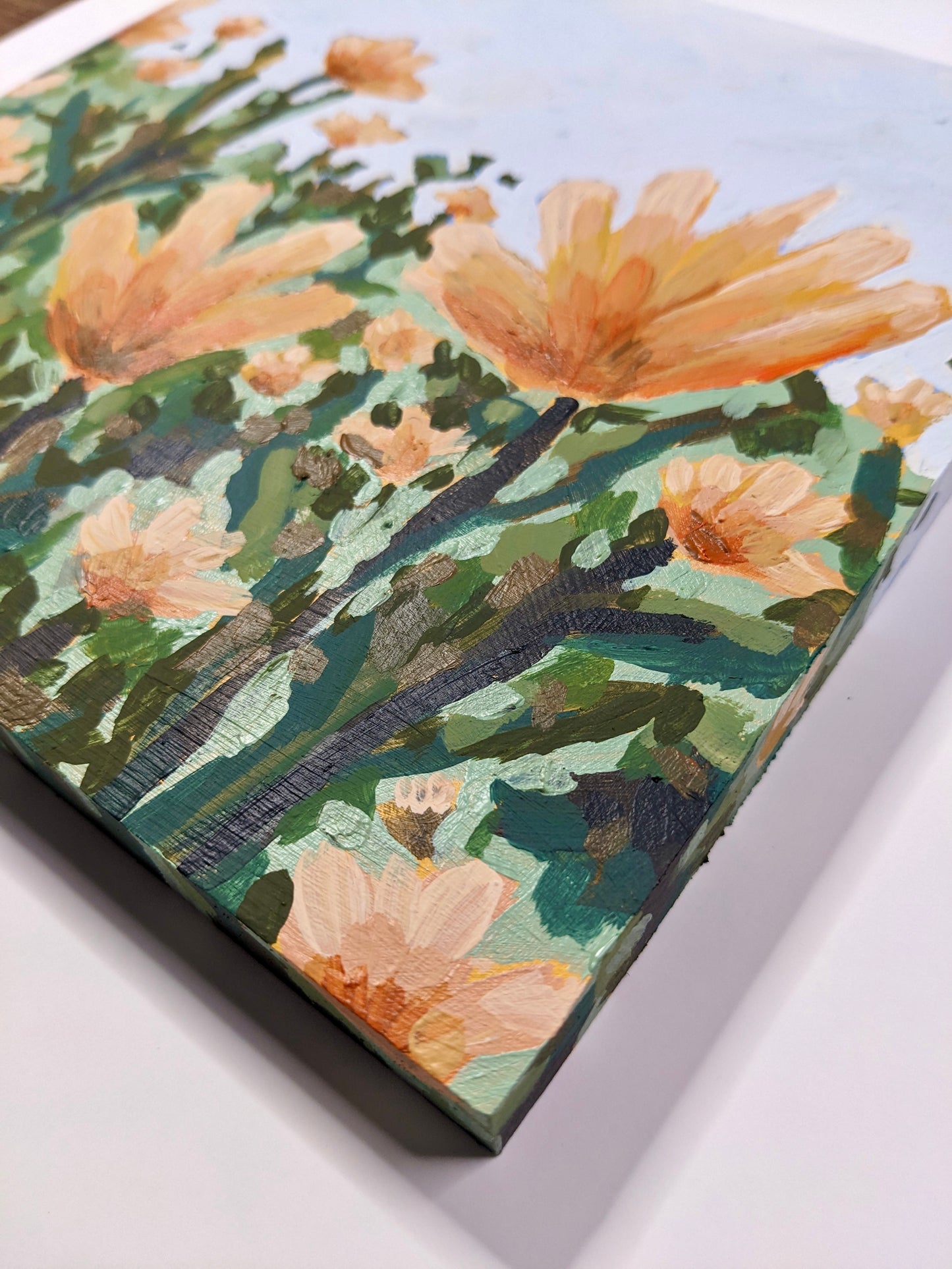 “New to Gardening” - 8x8 Original Acrylic Painting
