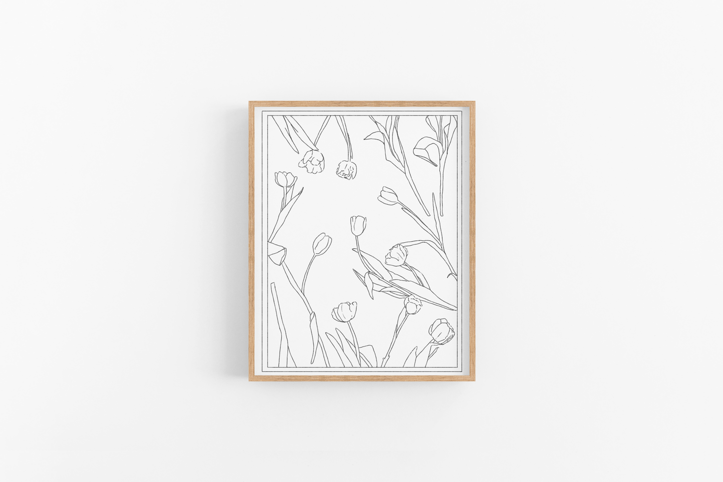 Spring Florals Digital Coloring Page