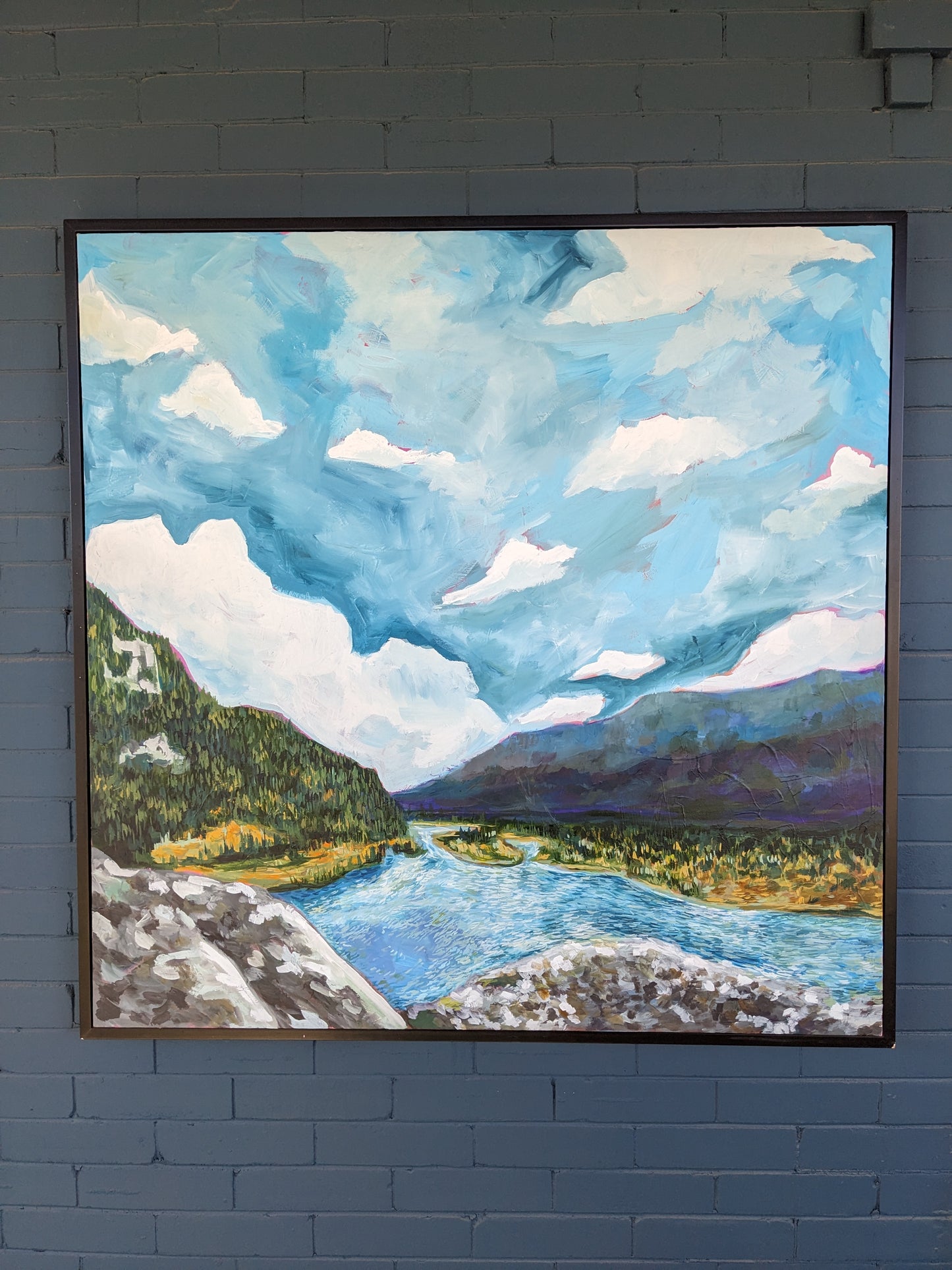 “Highway Jasper” - 44x44 Original Acrylic Painting
