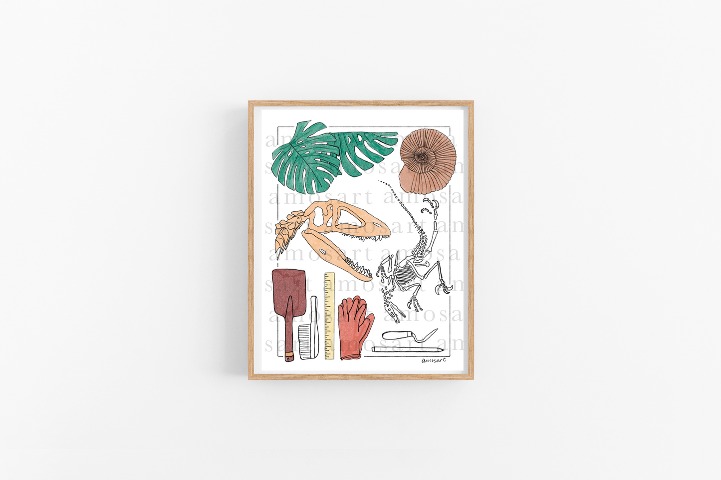 Color & Connect coloring pages - Dinosaurs and Archeology