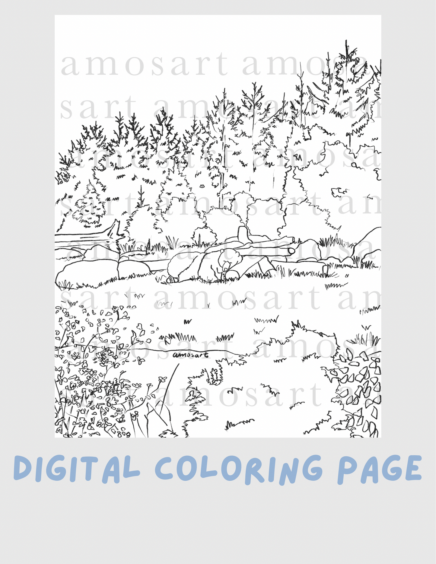 Coloring Page - Sleepy Bear