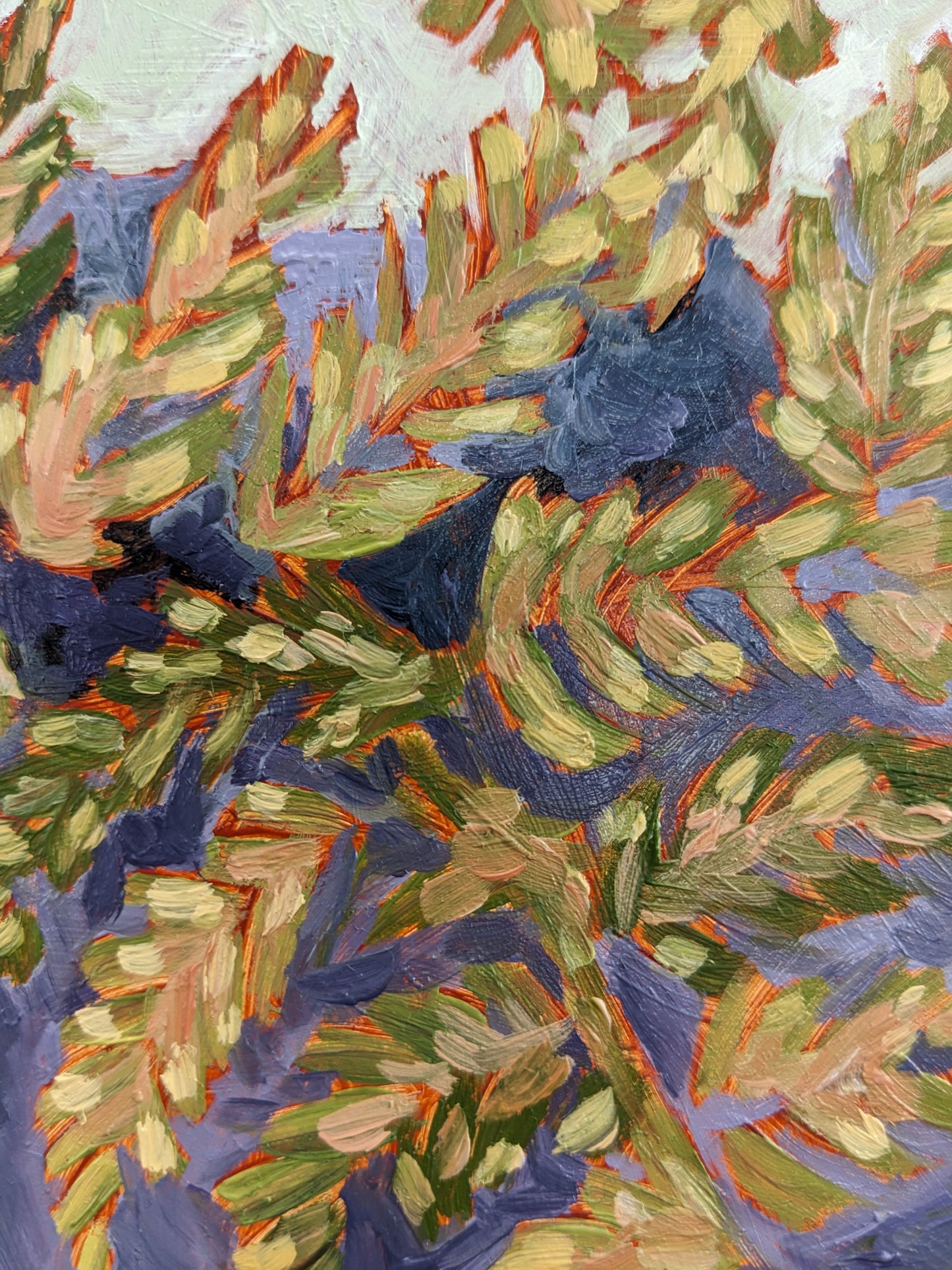 “Meadows of Ferns” - 5x5 Original Oil Painting
