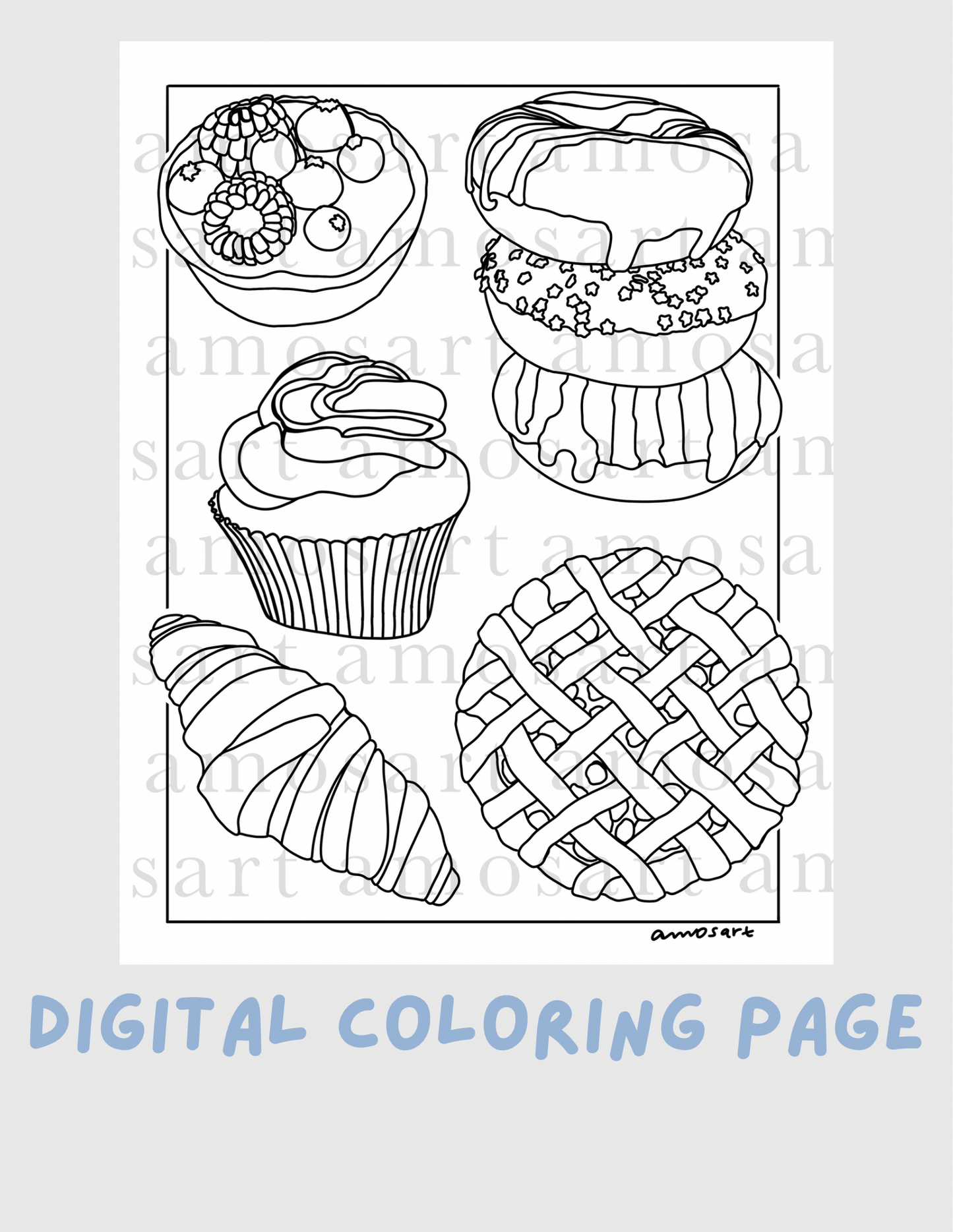 FREE Color & Connect coloring pages - Baking