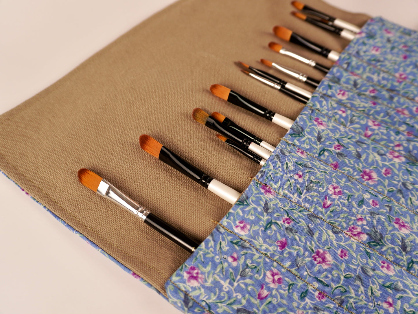 Floral and Brown Canvas - Creative Wrap