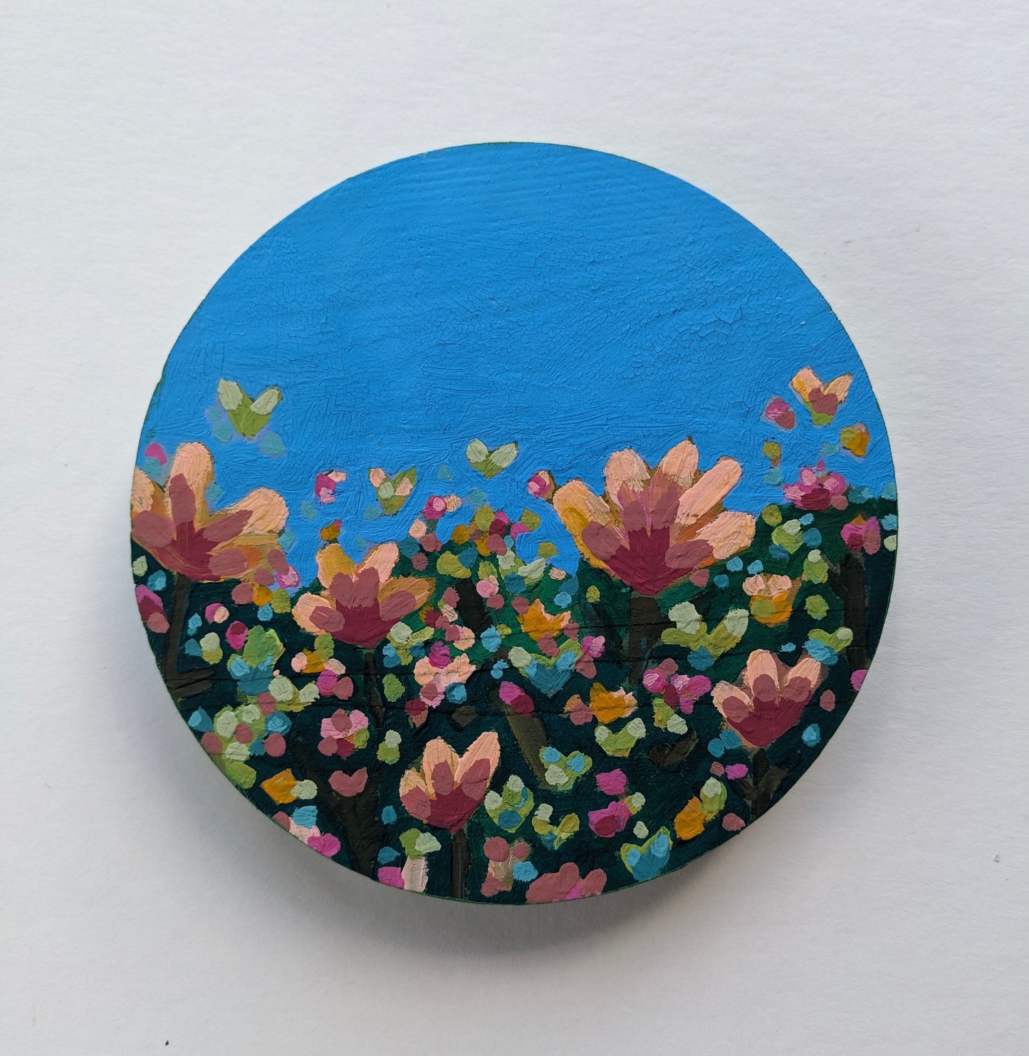 “By the Pines” - 5 x 5 Original Guache Painting