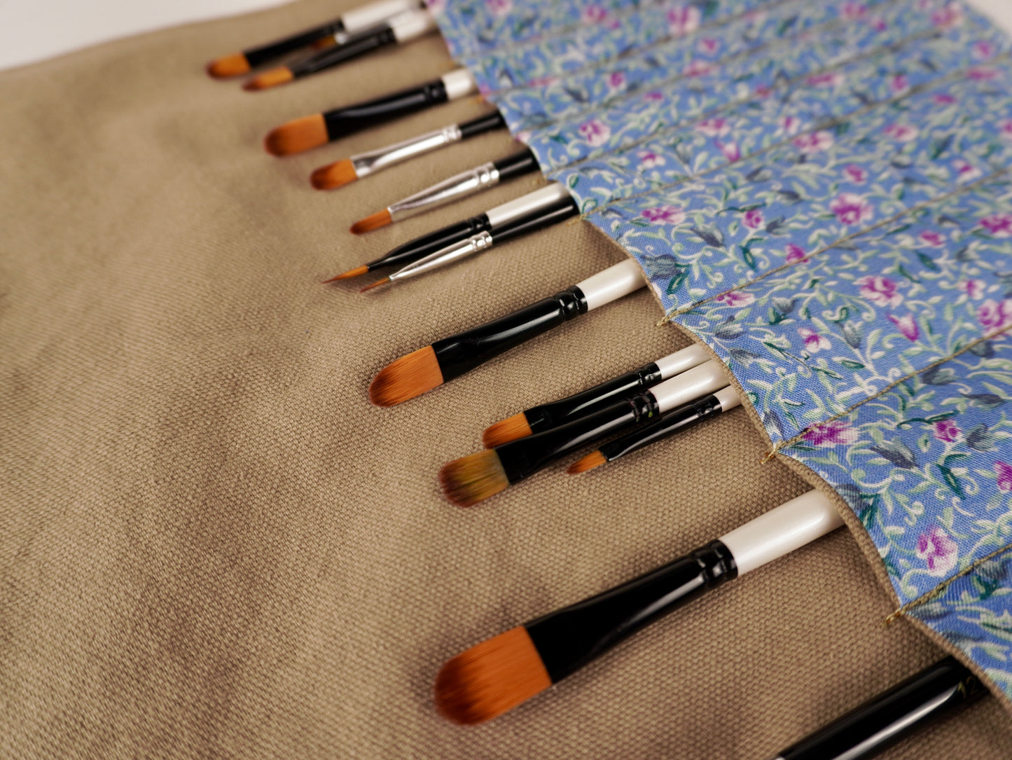 Floral and Brown Canvas - Creative Wrap