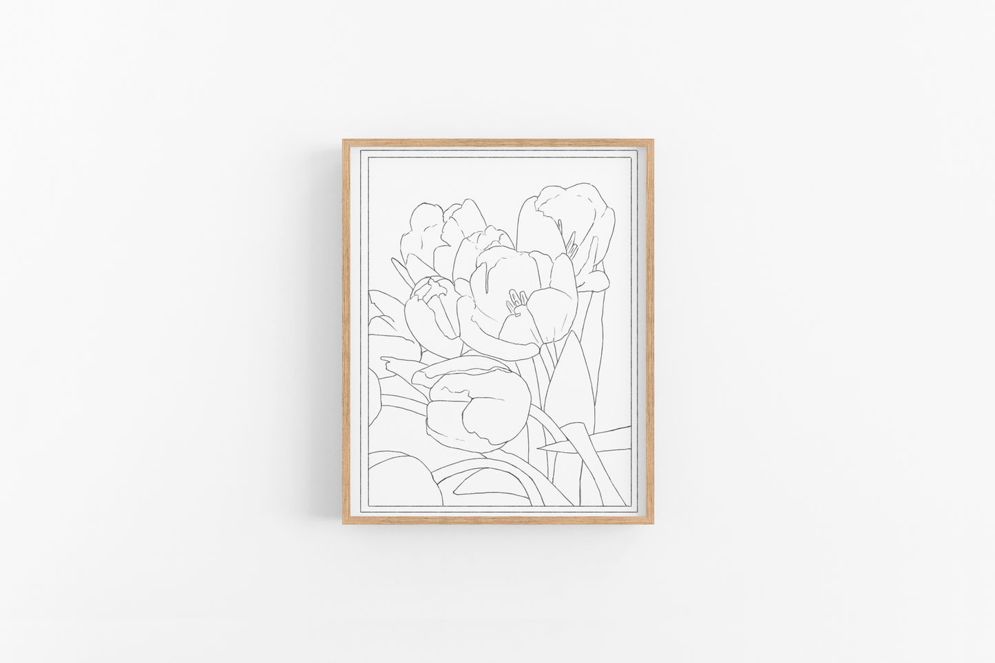Spring Florals Digital Coloring Page