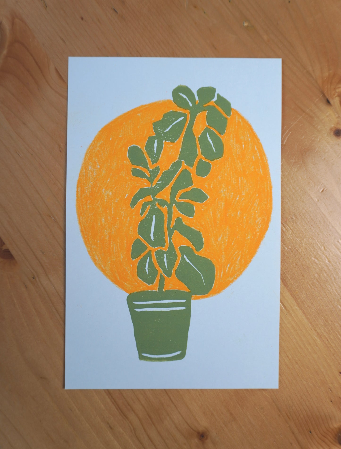 “Fiddle” - 8.5x5.5 Linocut Print