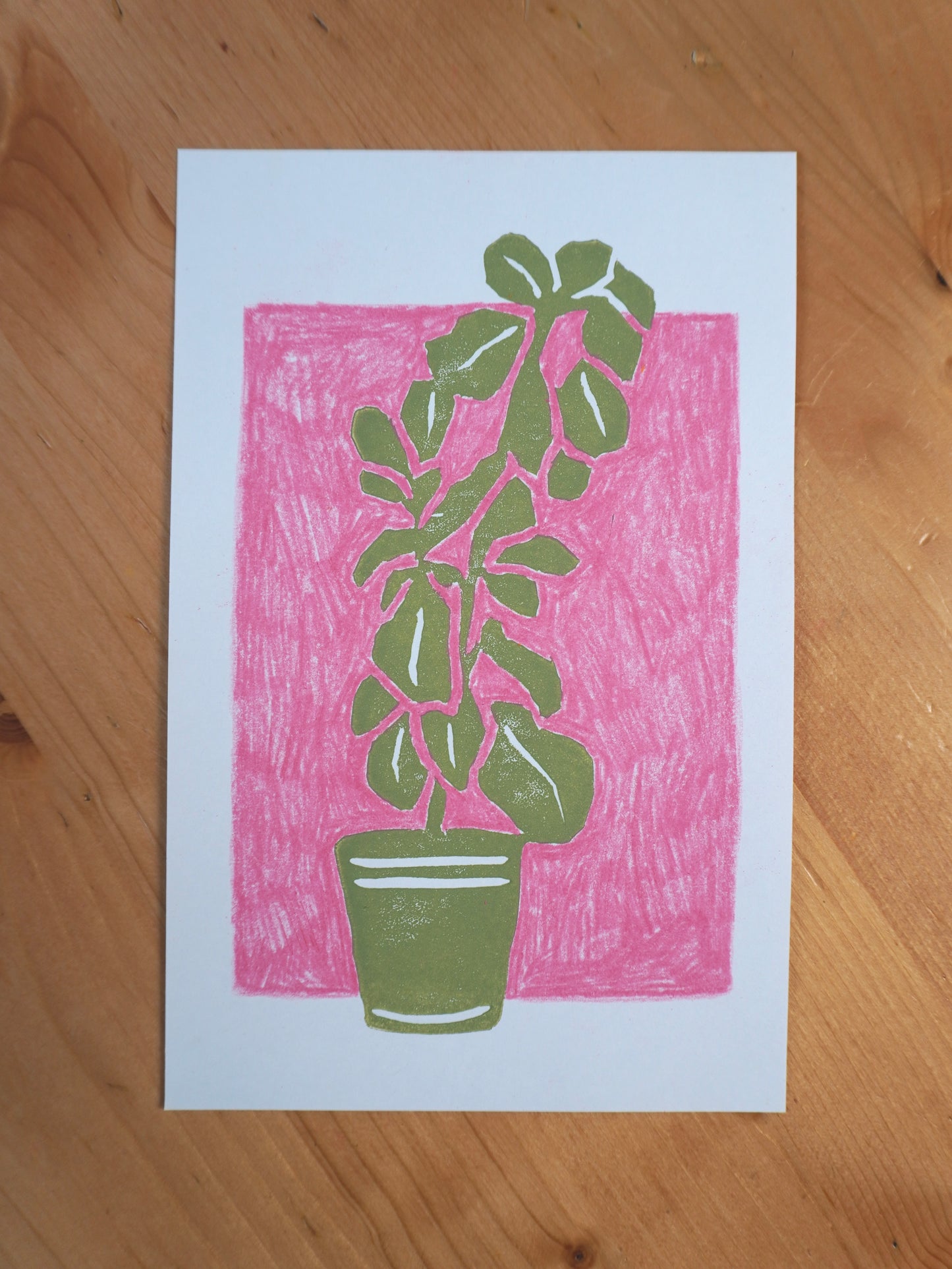 “Fiddle” - 8.5x5.5 Linocut Print