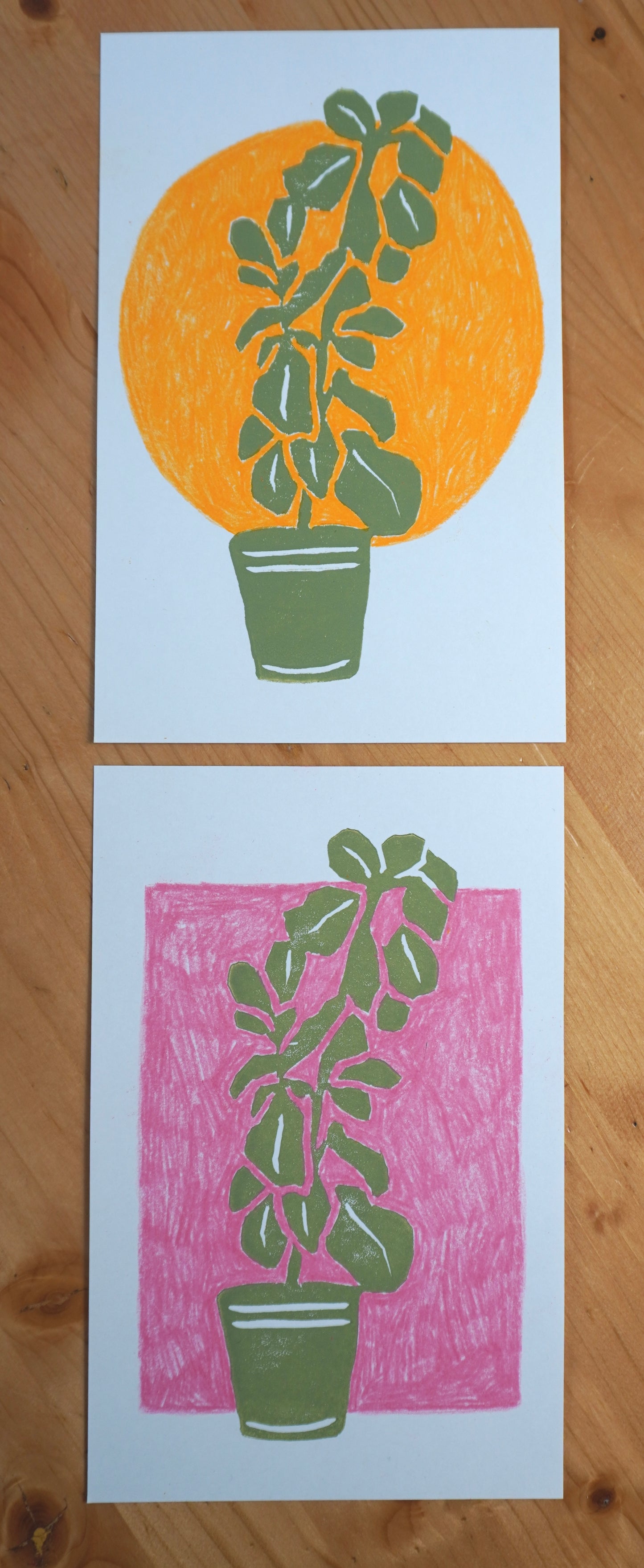 “Fiddle” - 8.5x5.5 Linocut Print