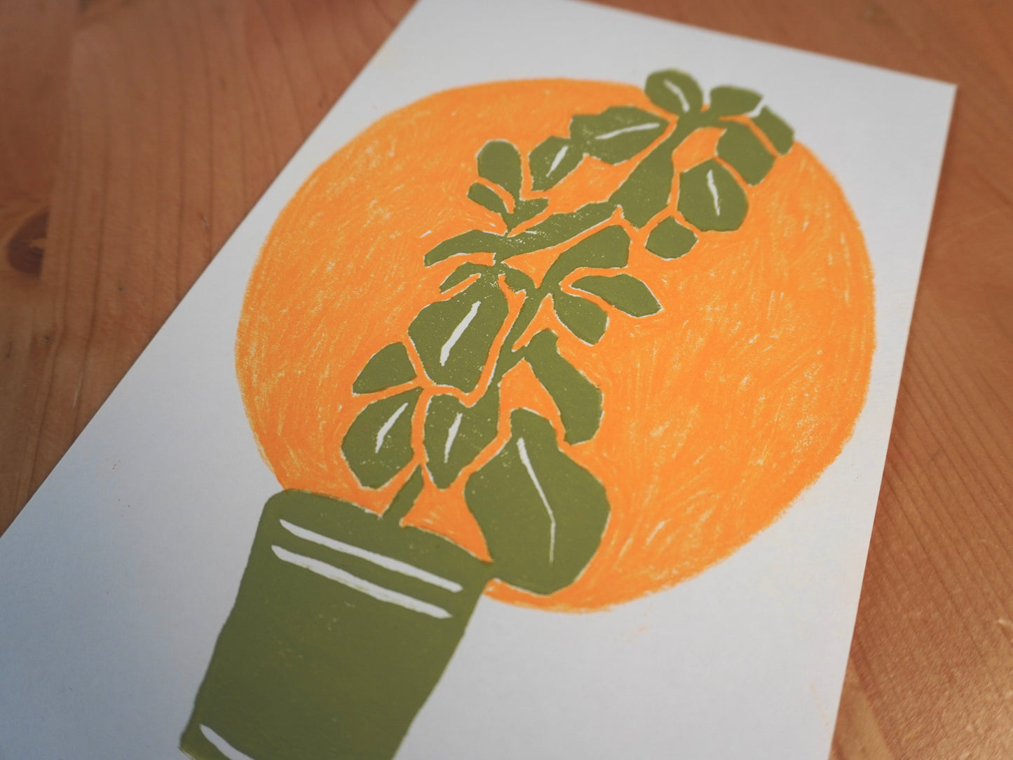 “Fiddle” - 8.5x5.5 Linocut Print
