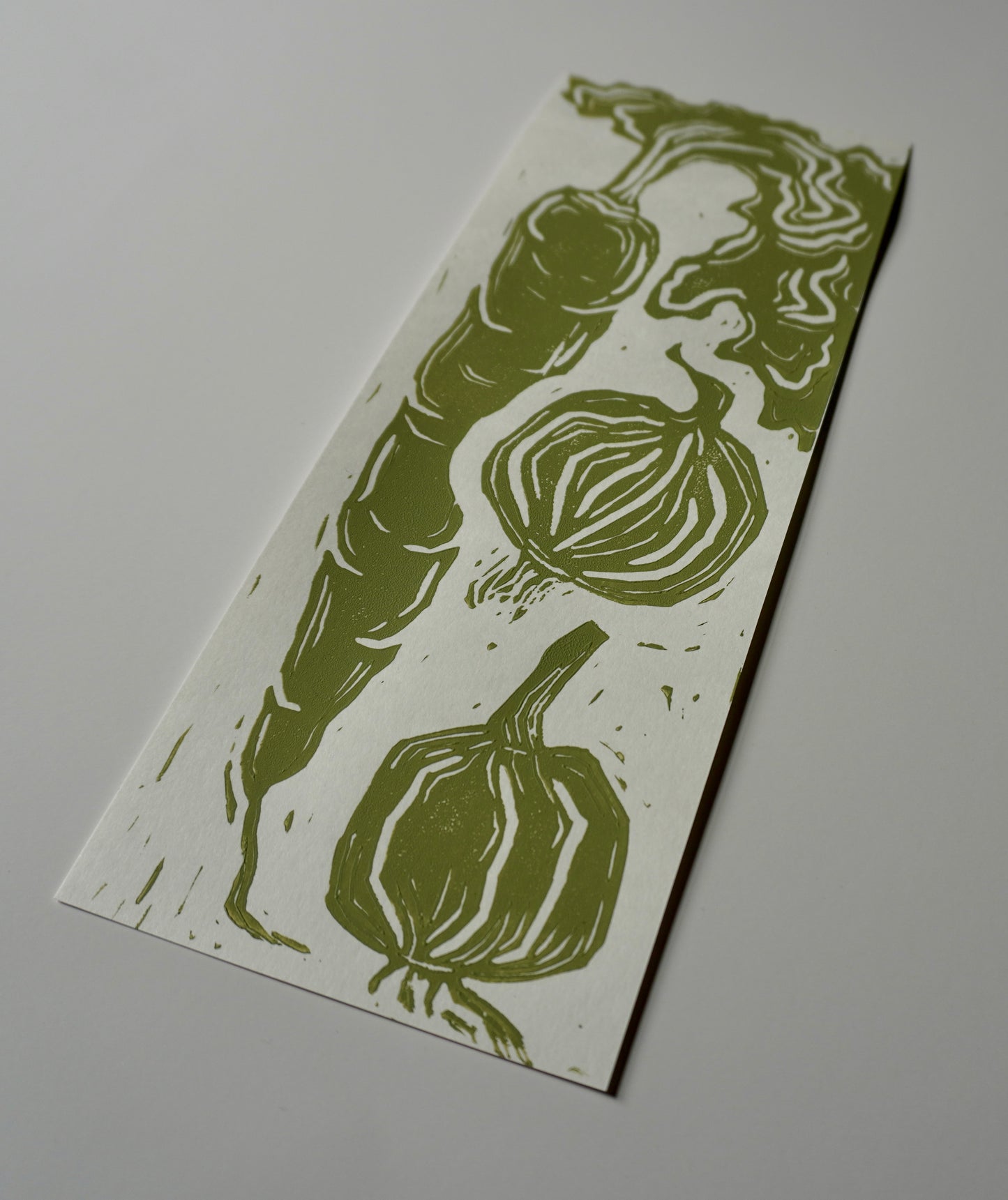 “Growing roots” - 4x11 Linocut Print