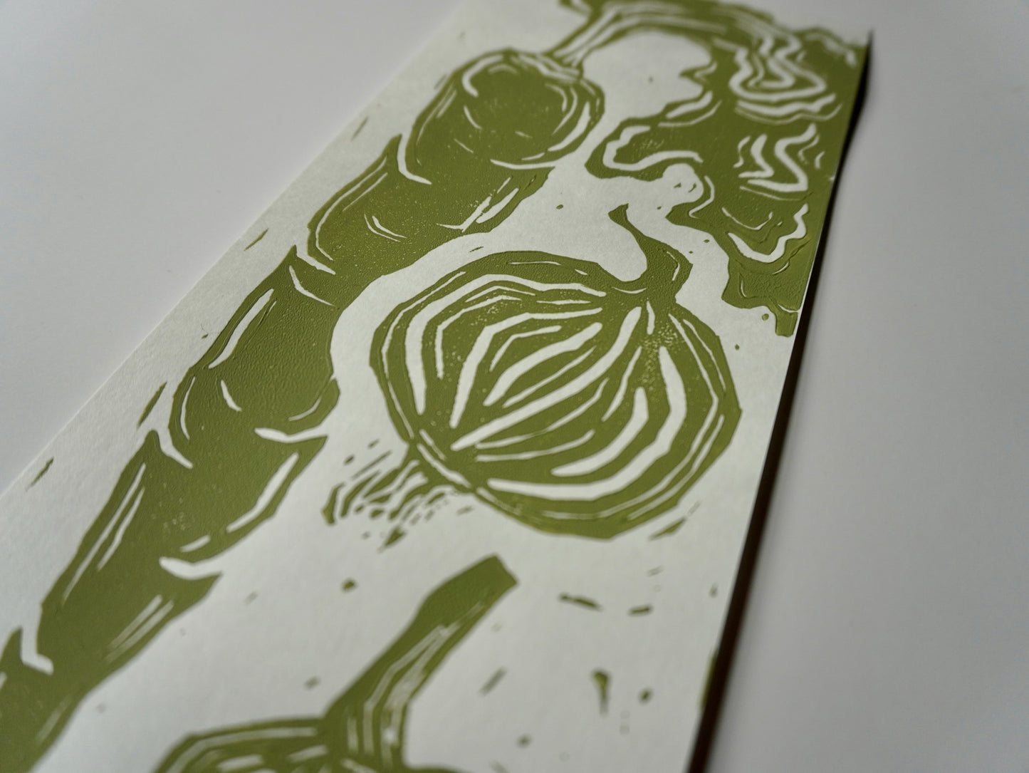 “Growing roots” - 4x11 Linocut Print