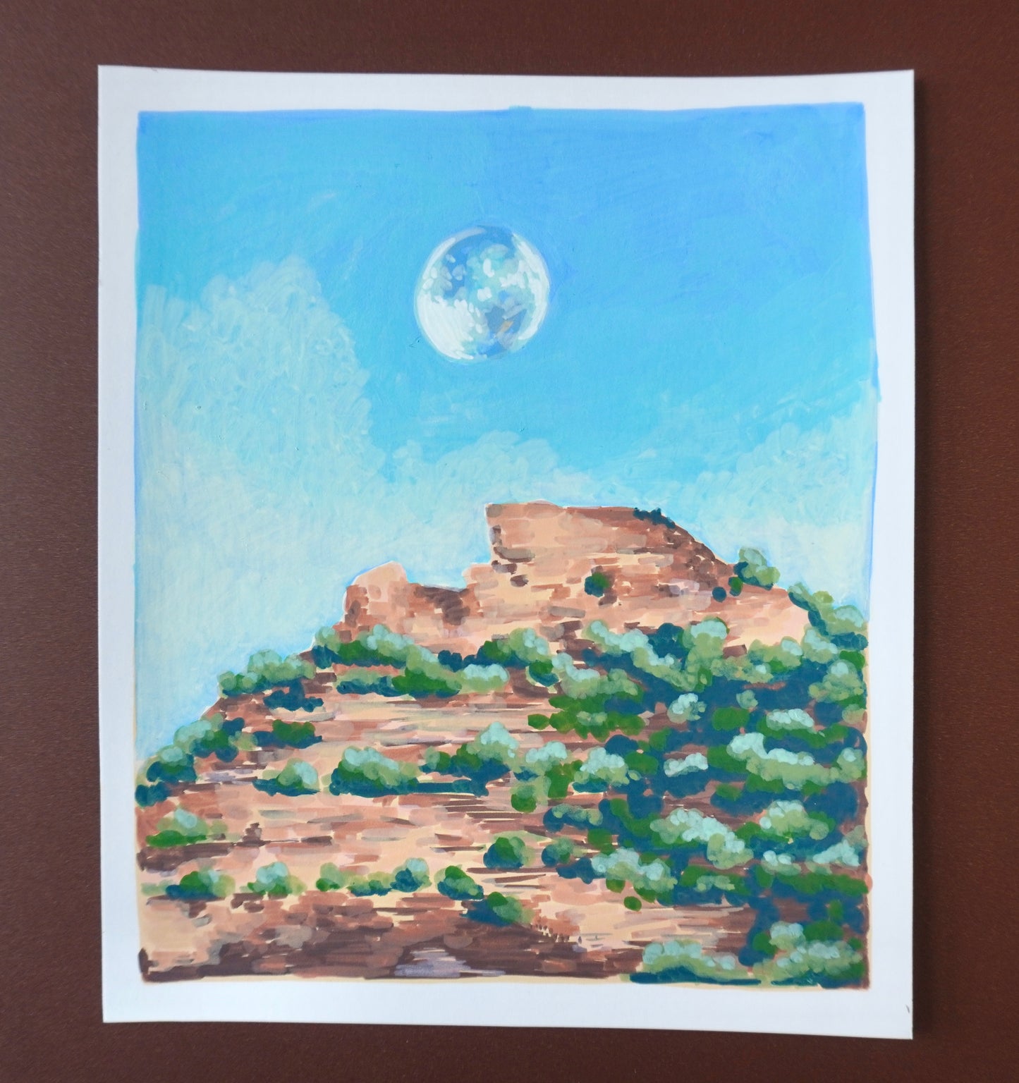 “West 2” - 5x6 Original Acrylic Markers