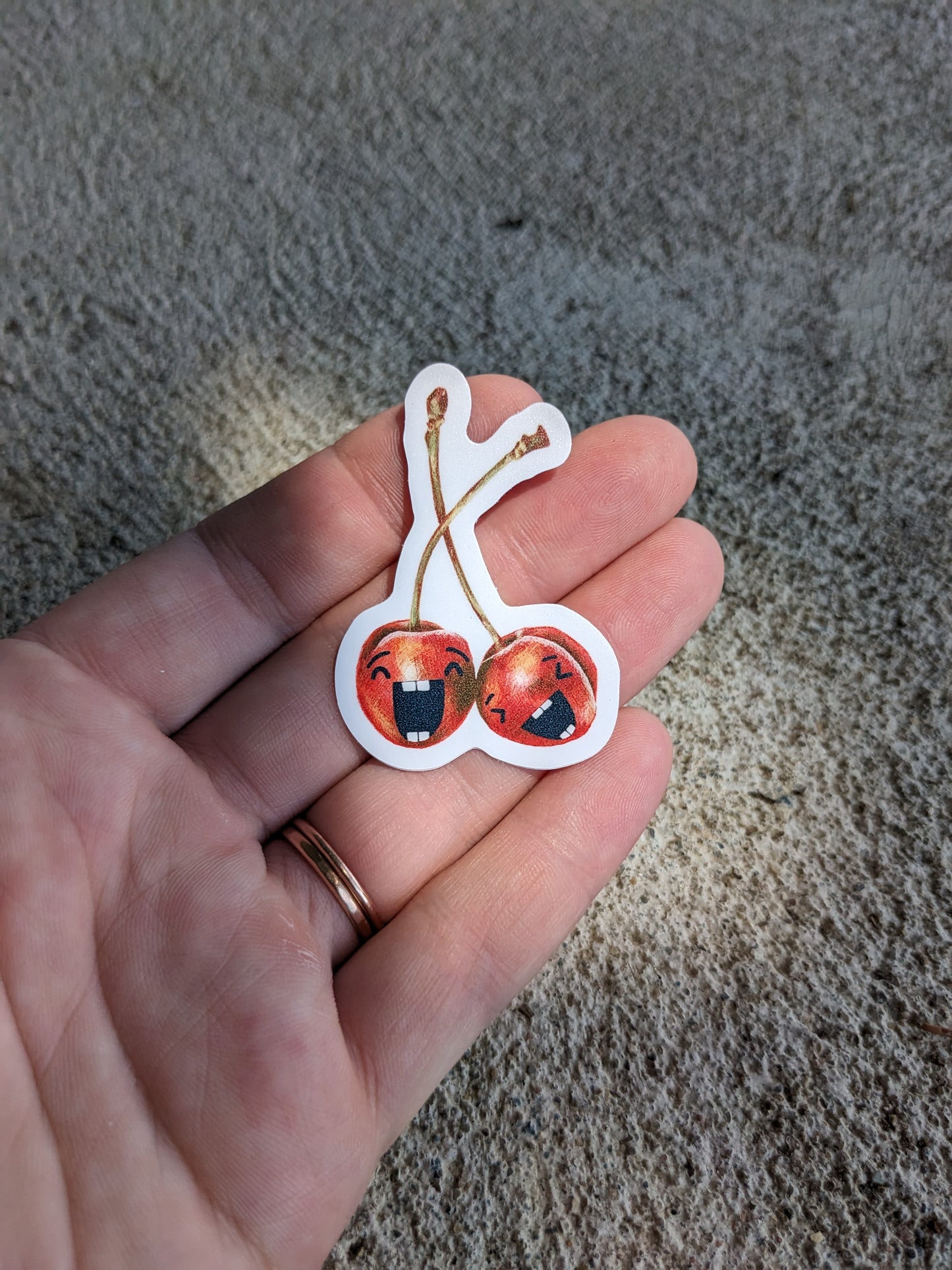 Cherry Face Sticker