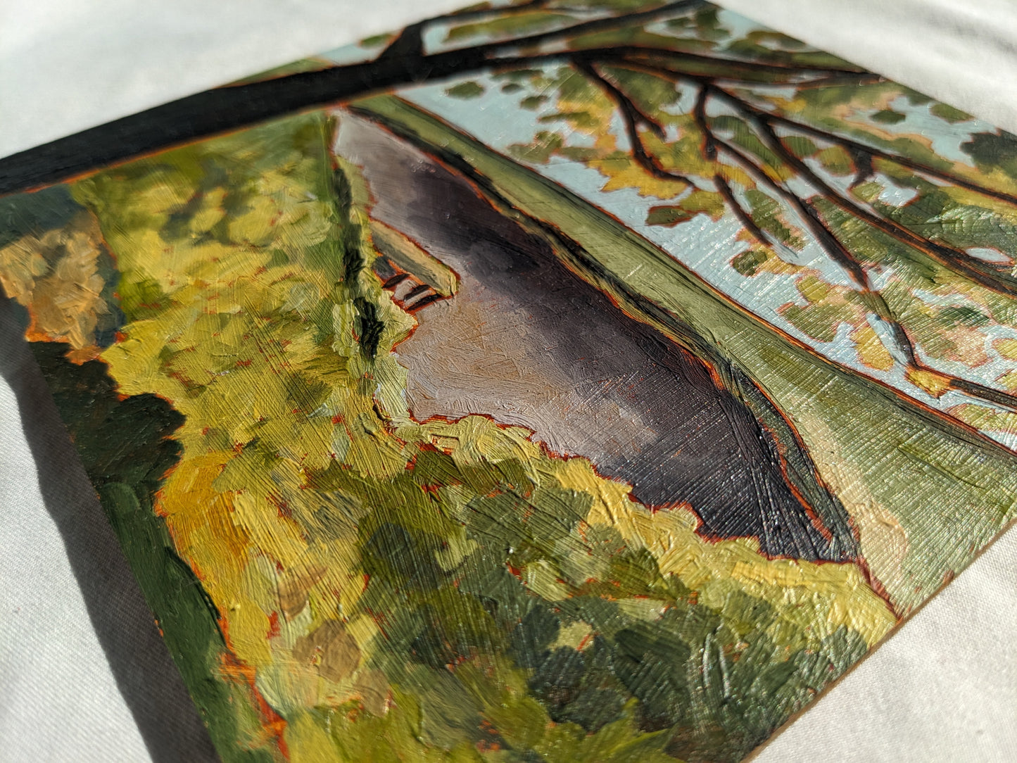 ORIGINS 10 : Bluegills and Catfish - 6x6 Original Oil Painting