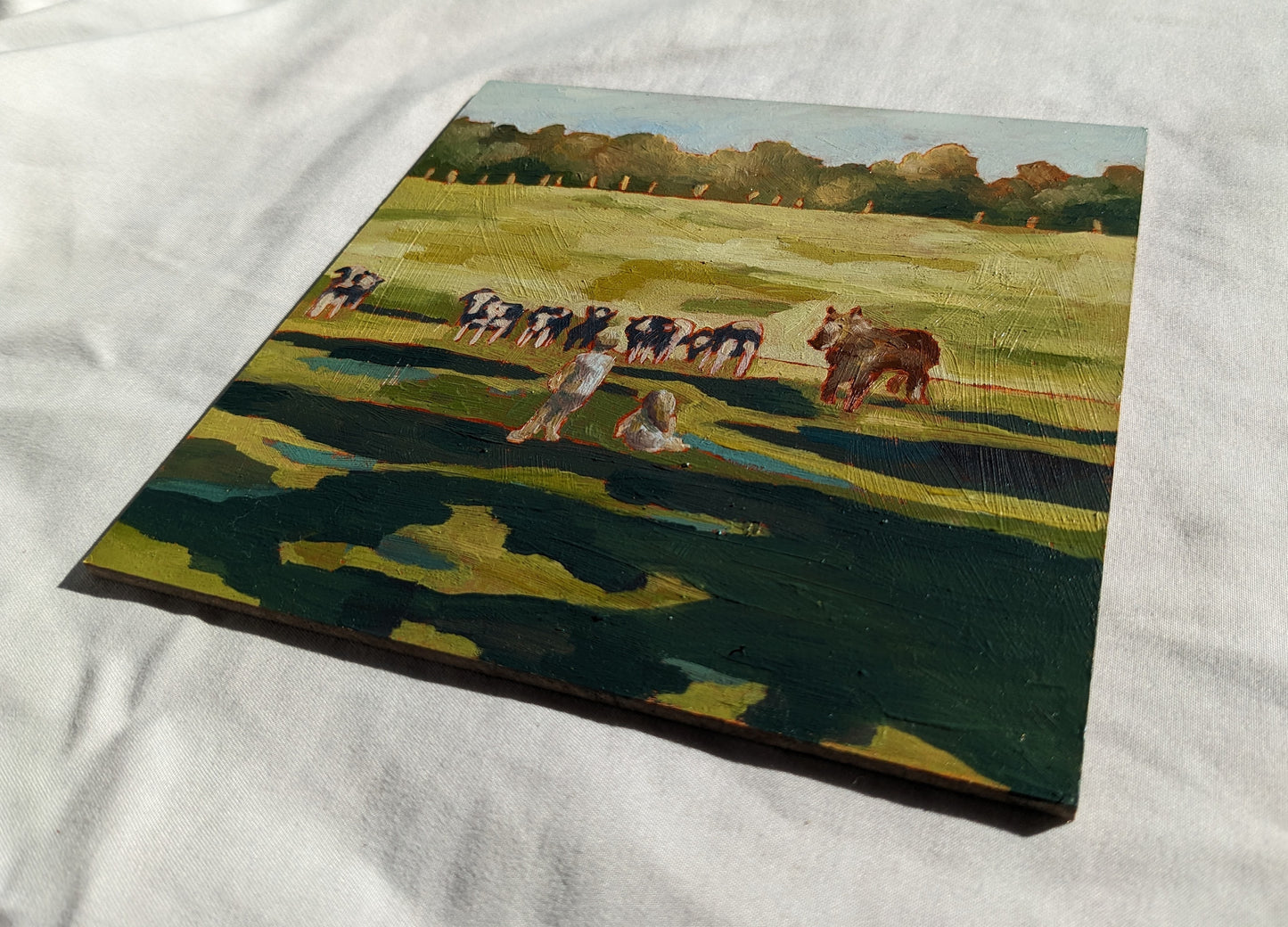 ORIGINS 11 : Typical Summer Evening - 6x6 Original Oil Painting
