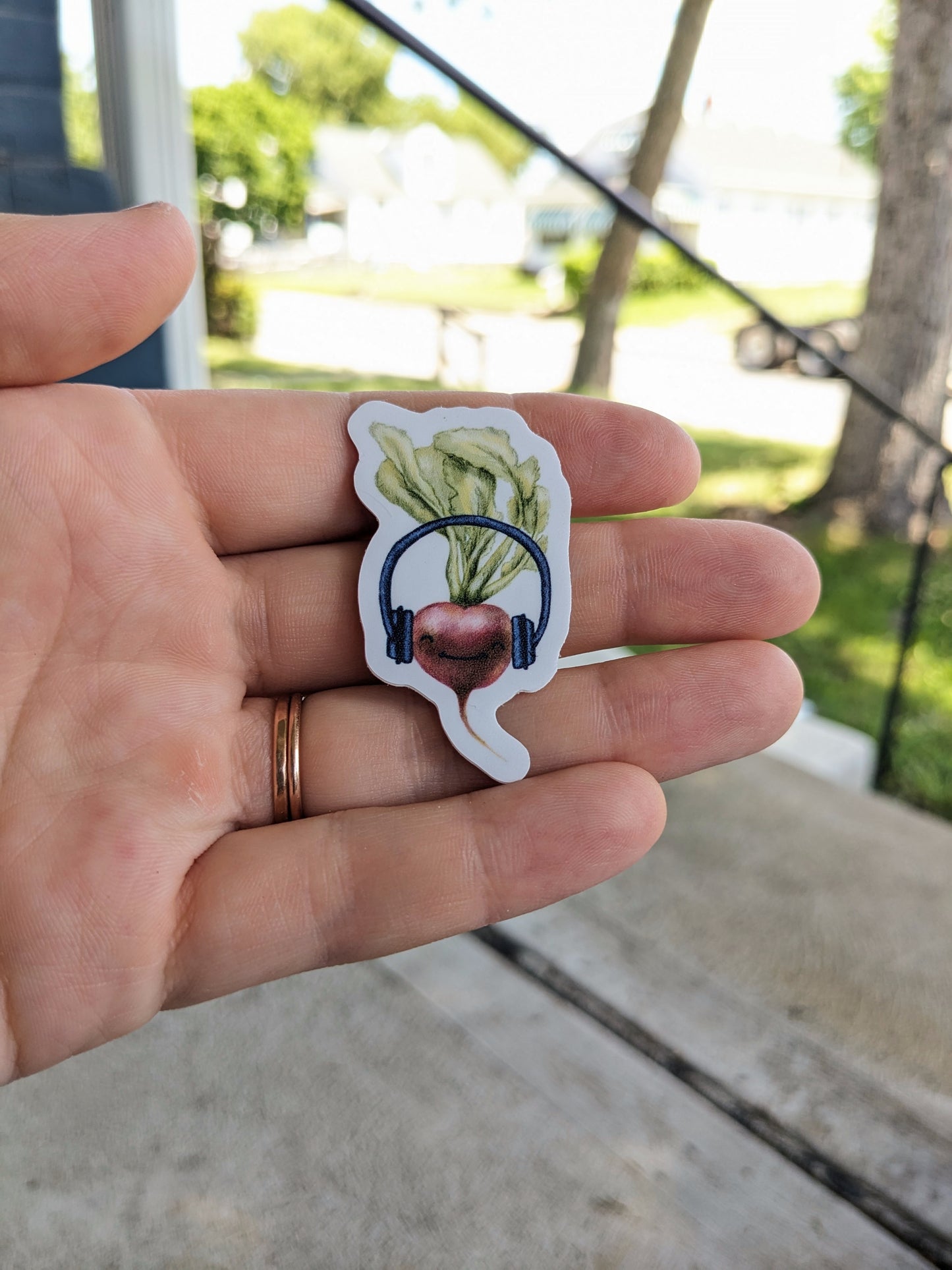Radish Face Sticker