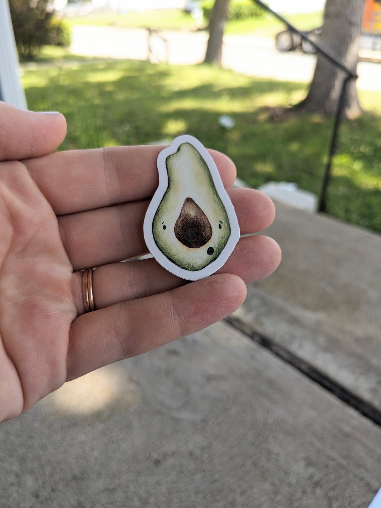 Avocado Face Sticker
