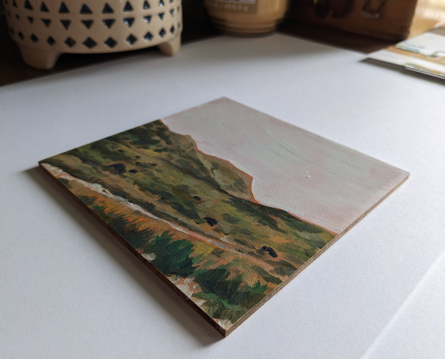 ORIGINS 3 : Distant Past - 5x5 Original Oil Painting