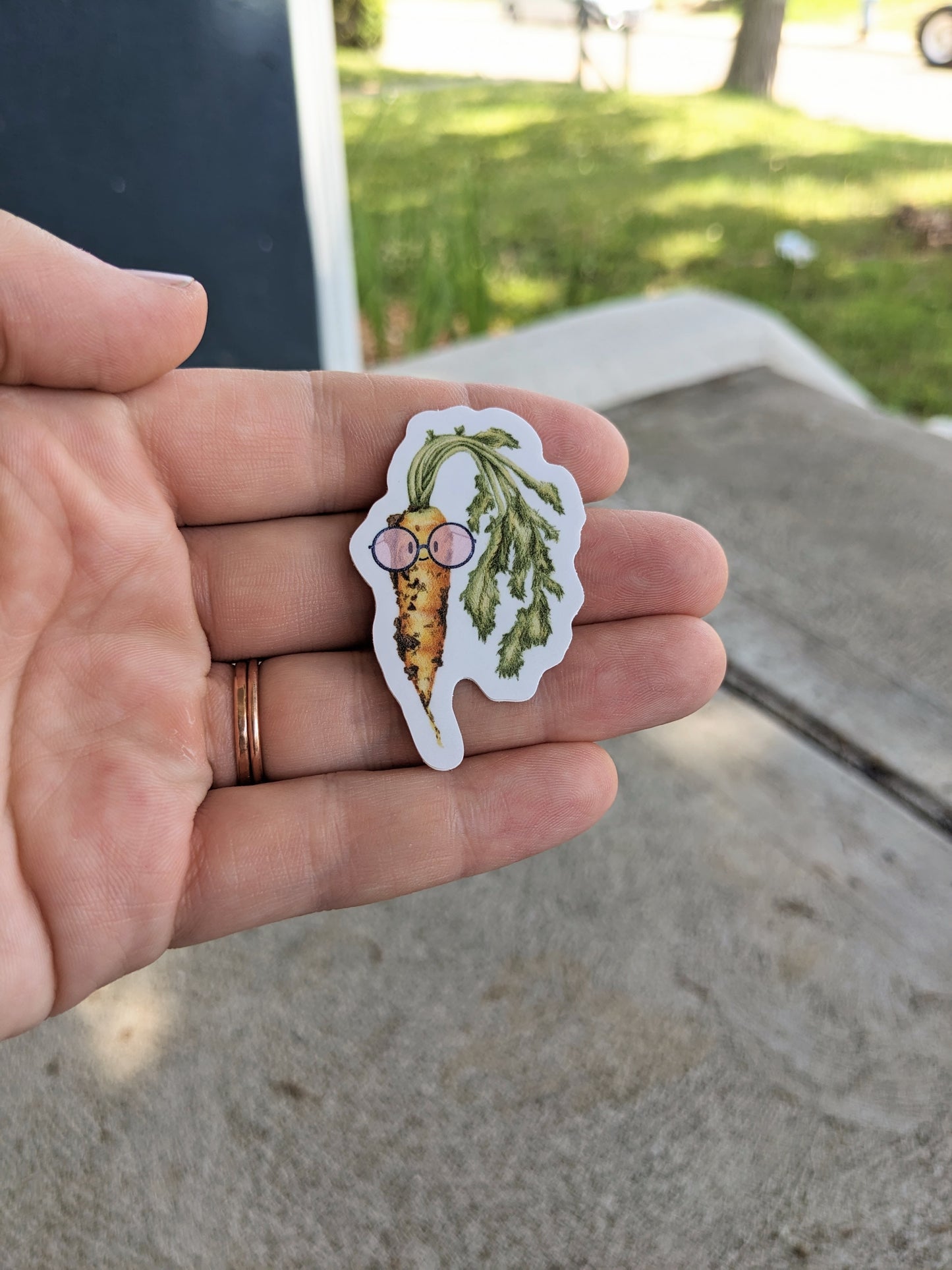 Carrot Face Sticker