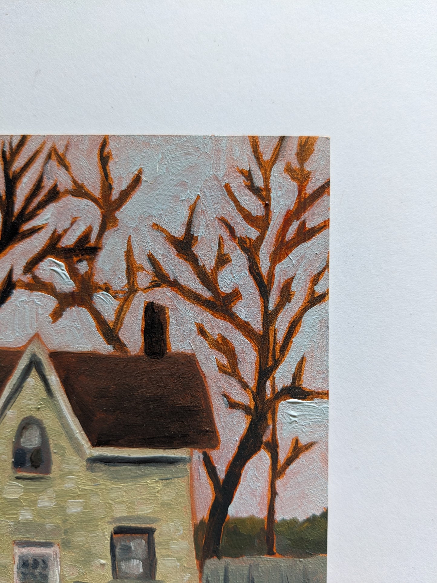 ORIGINS 2 : Recent Past - 5x5 Original Oil Painting