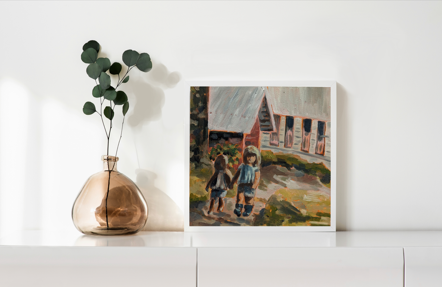 ORIGINS 4 : Distant Past - 5x5 Original Oil Painting