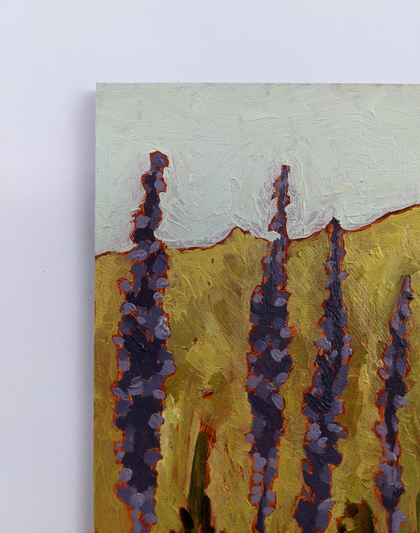 "Meadows of Purple" - 5x5 Original Oil Painting