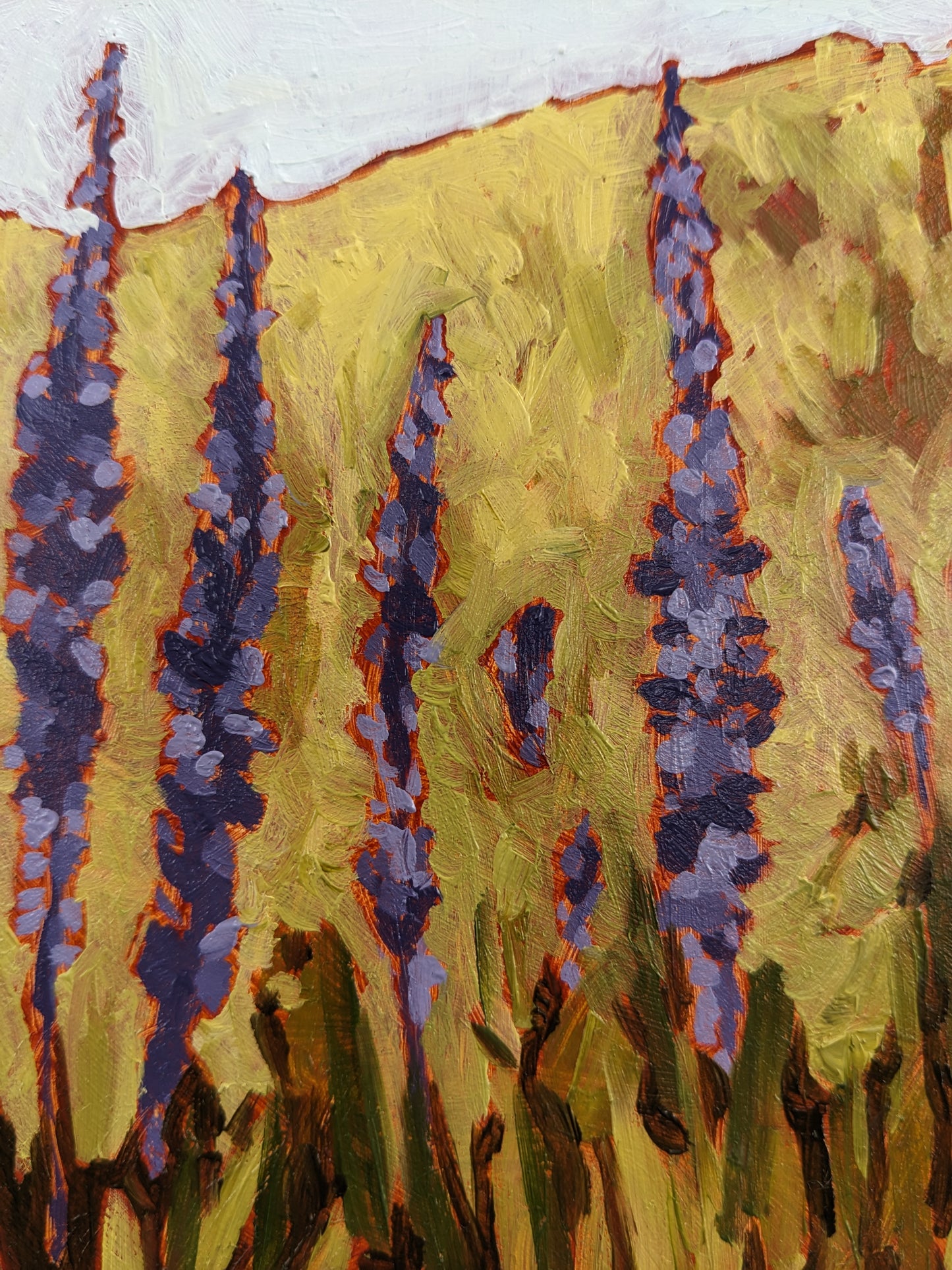 "Meadows of Purple" - 5x5 Original Oil Painting