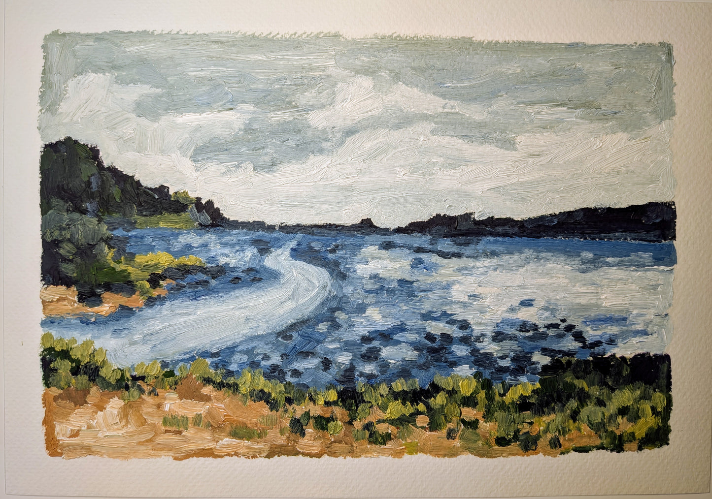 "On Our Way to Maine" - 10x7 Original Oil Painting