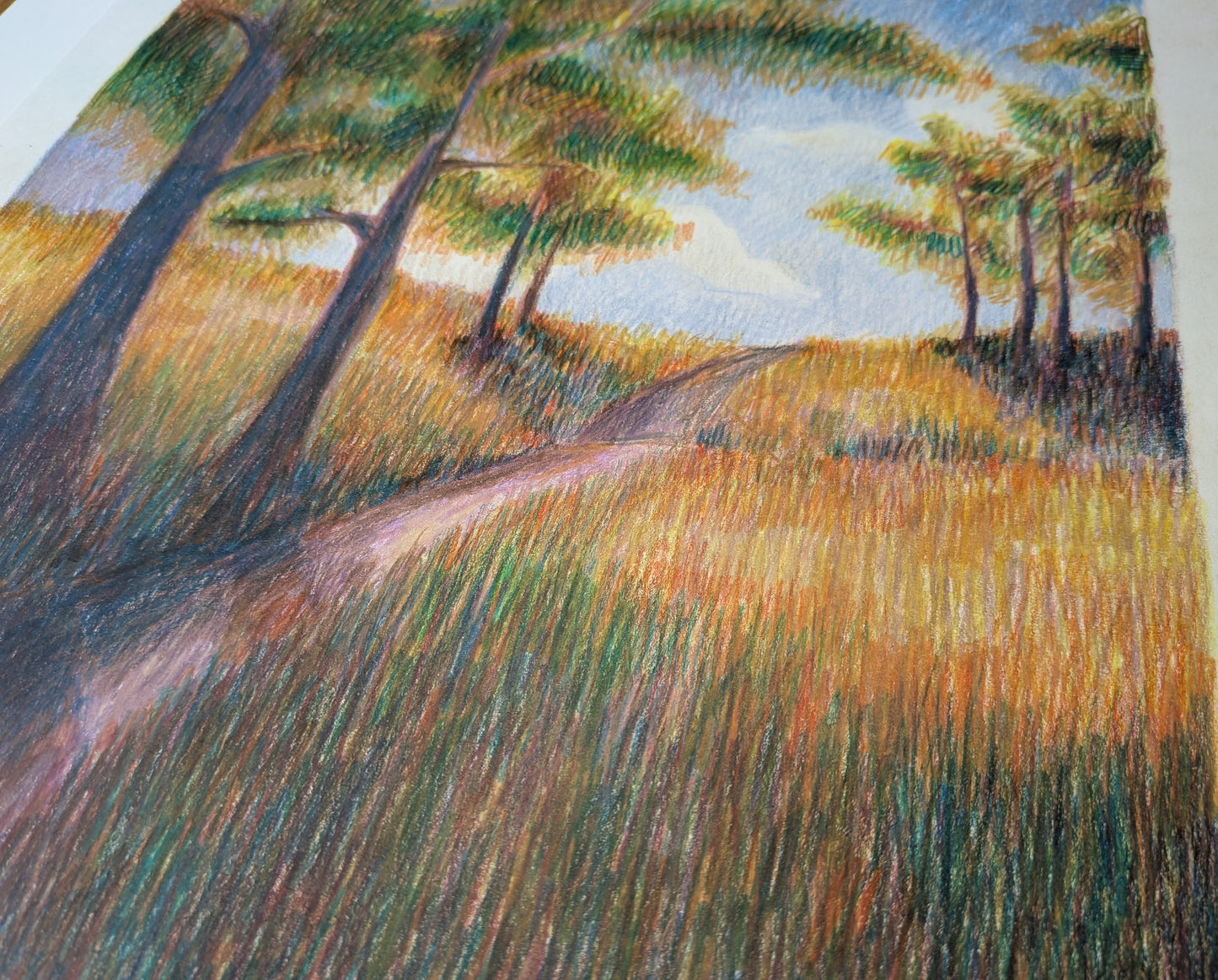 “Childhood Walks” - 11x14 Original Colored pencils