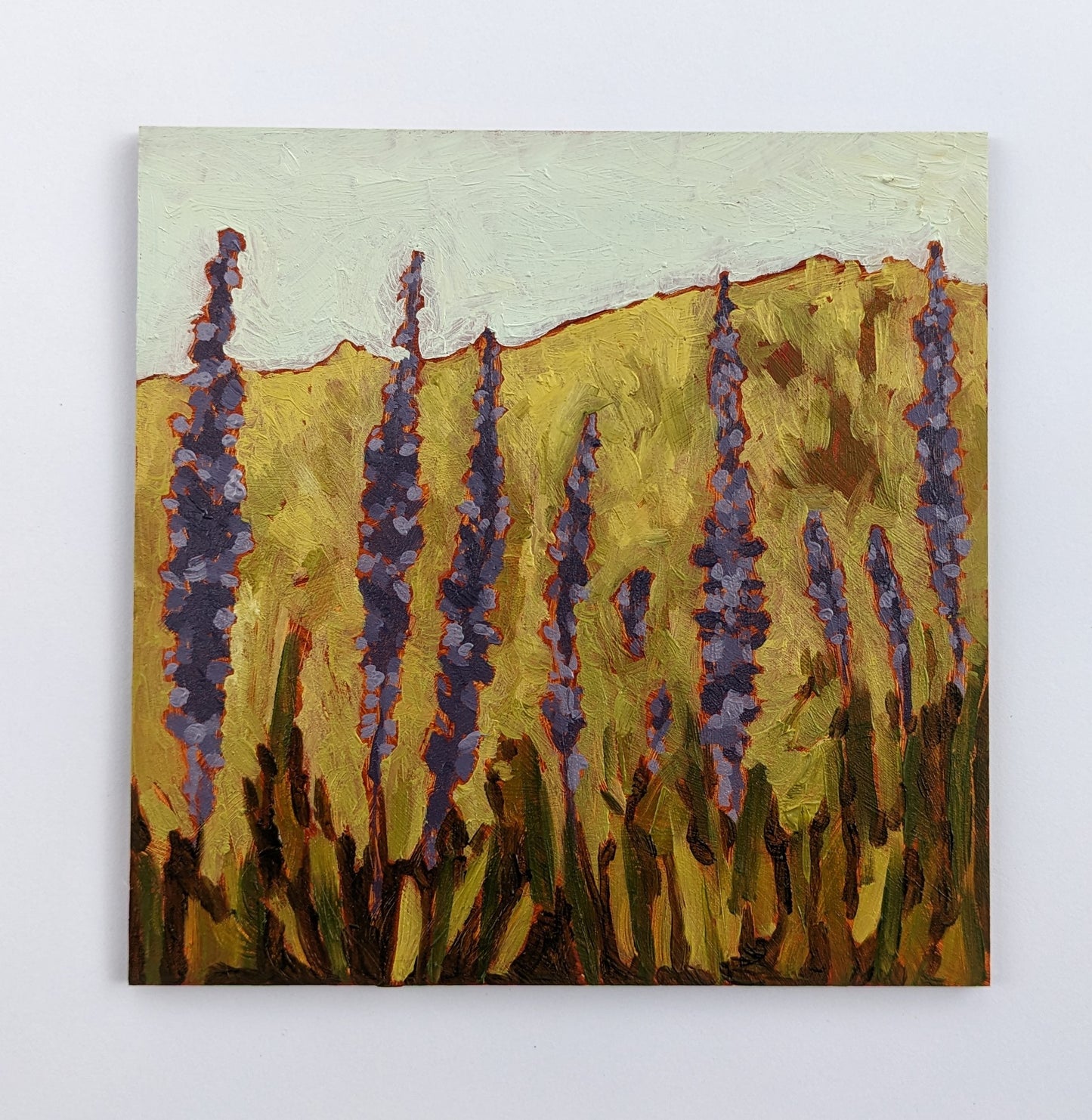 "Meadows of Purple" - 5x5 Original Oil Painting