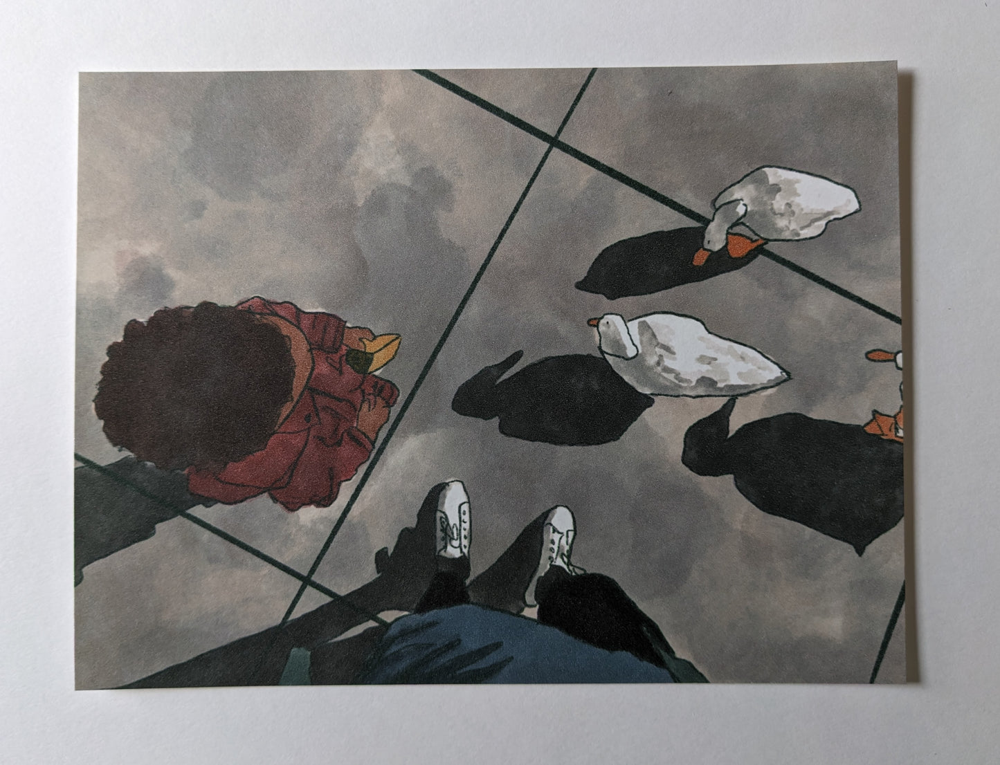 “Feeding Ducks” - 6” x 8” Digital Art Print