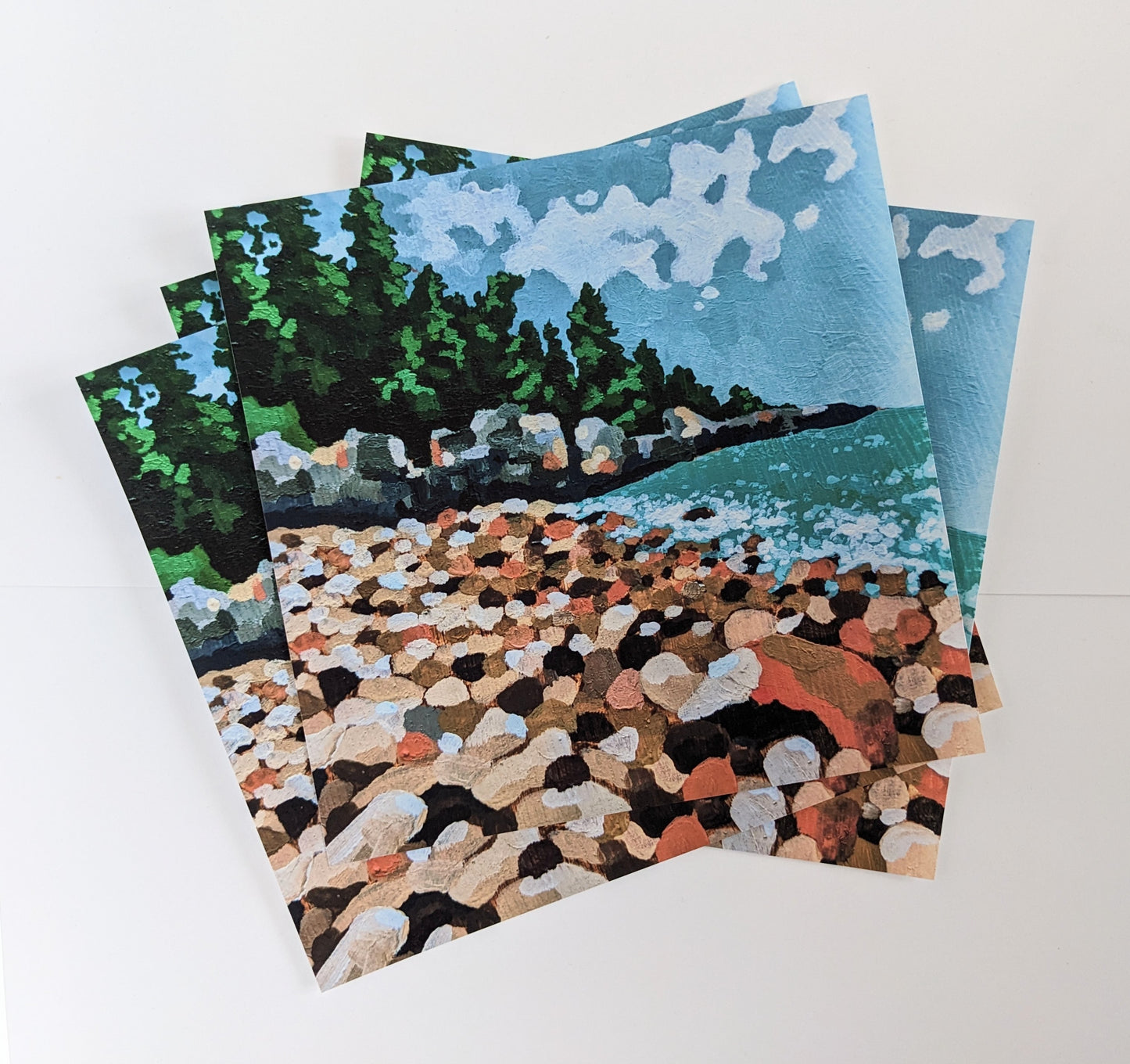 ”Maine Shores” - 8” x 8” Art Print
