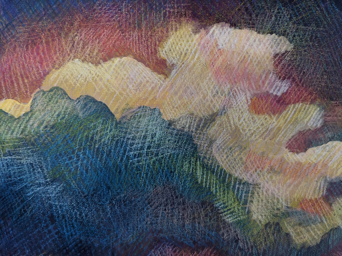 “Moody Sunset” - 8x8 Original Acrylic Painting