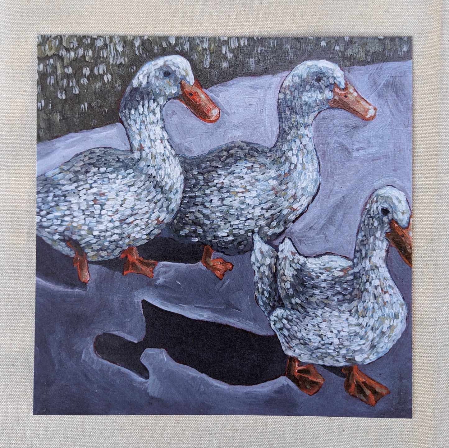 “Duck Gang” - 9x9 Oil Painting Print