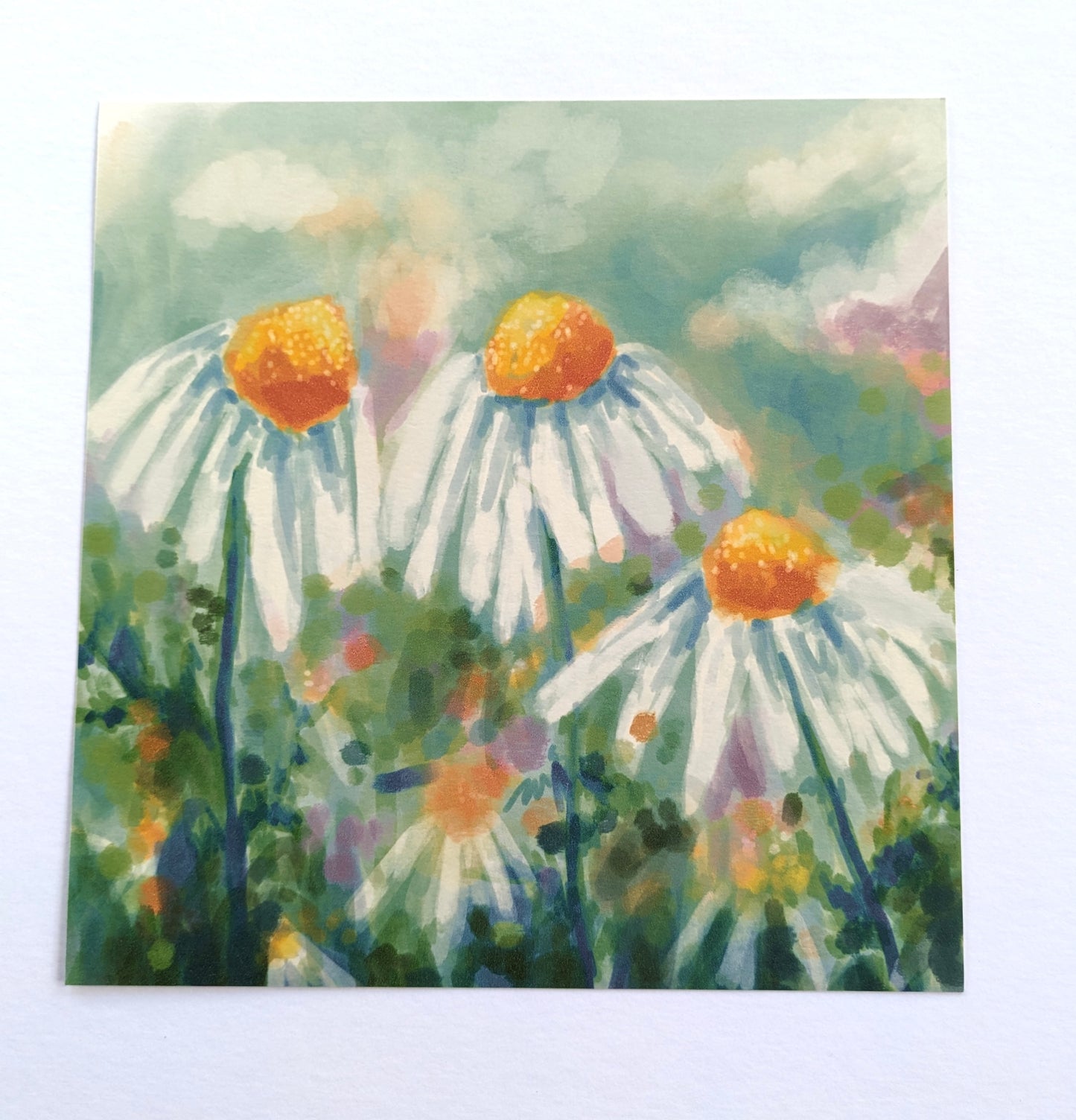 “Daisies Three” - 9” x 9” Digital Art Print