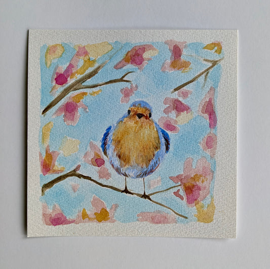 “My Sparrow” - 6x6 Watercolor Painting