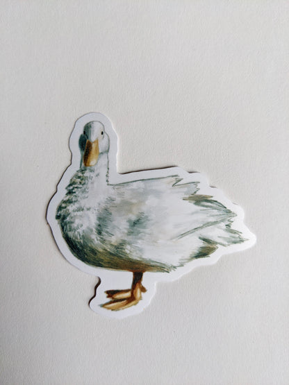 White Duck Sticker