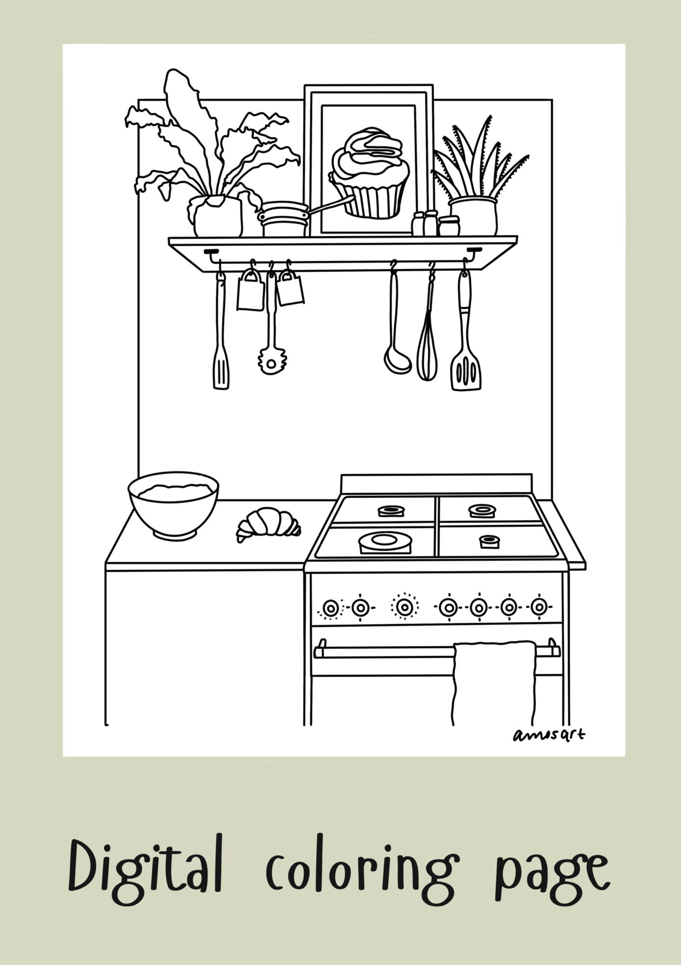 FREE Color & Connect coloring pages - Baking