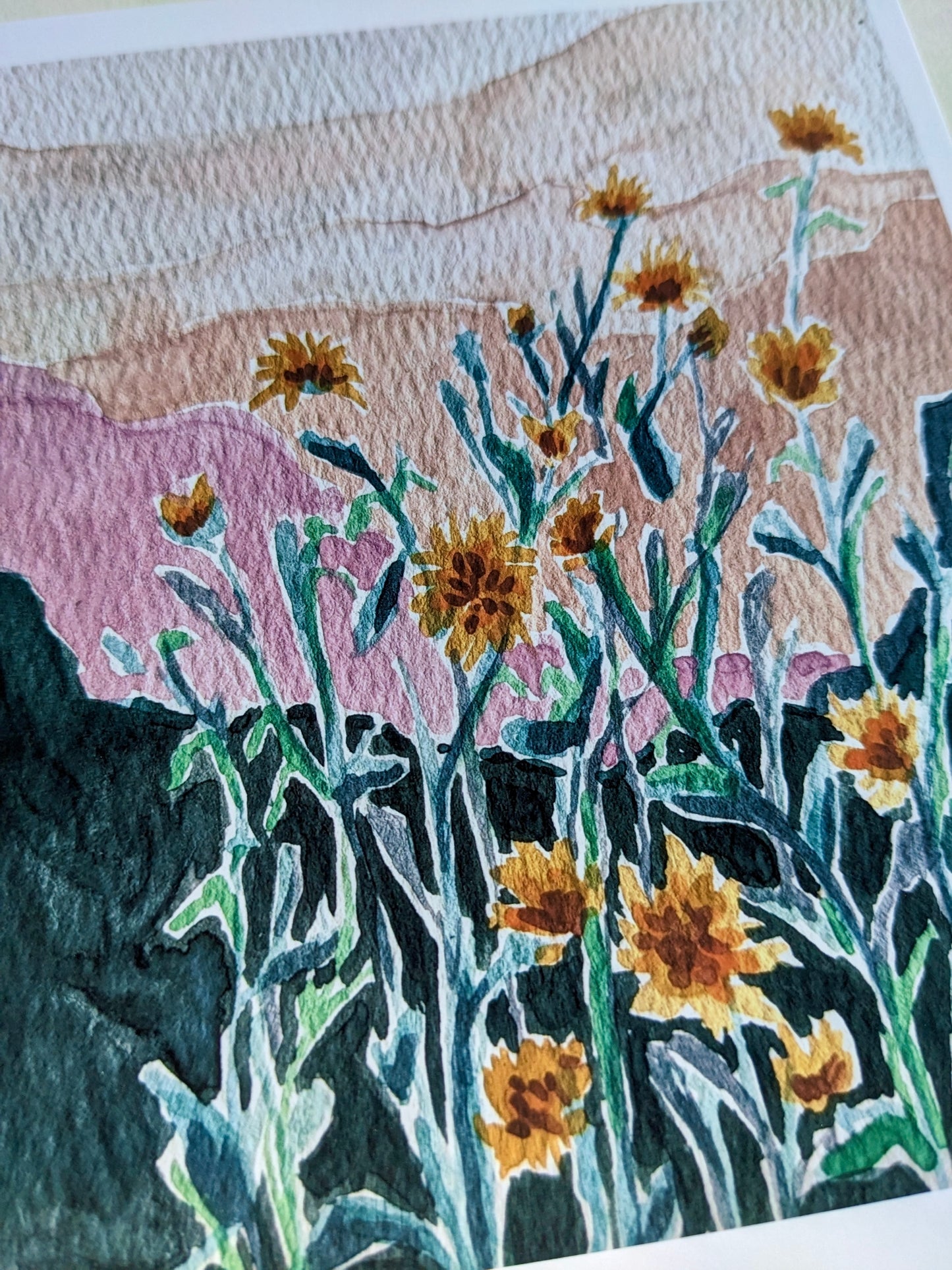 “Mountain Flowers” - 6” x 6” Art Print