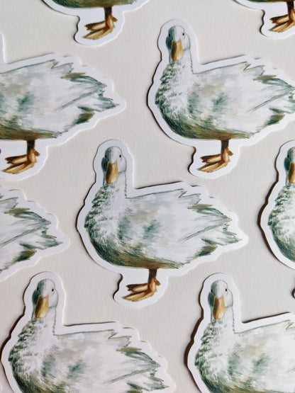 White Duck Sticker